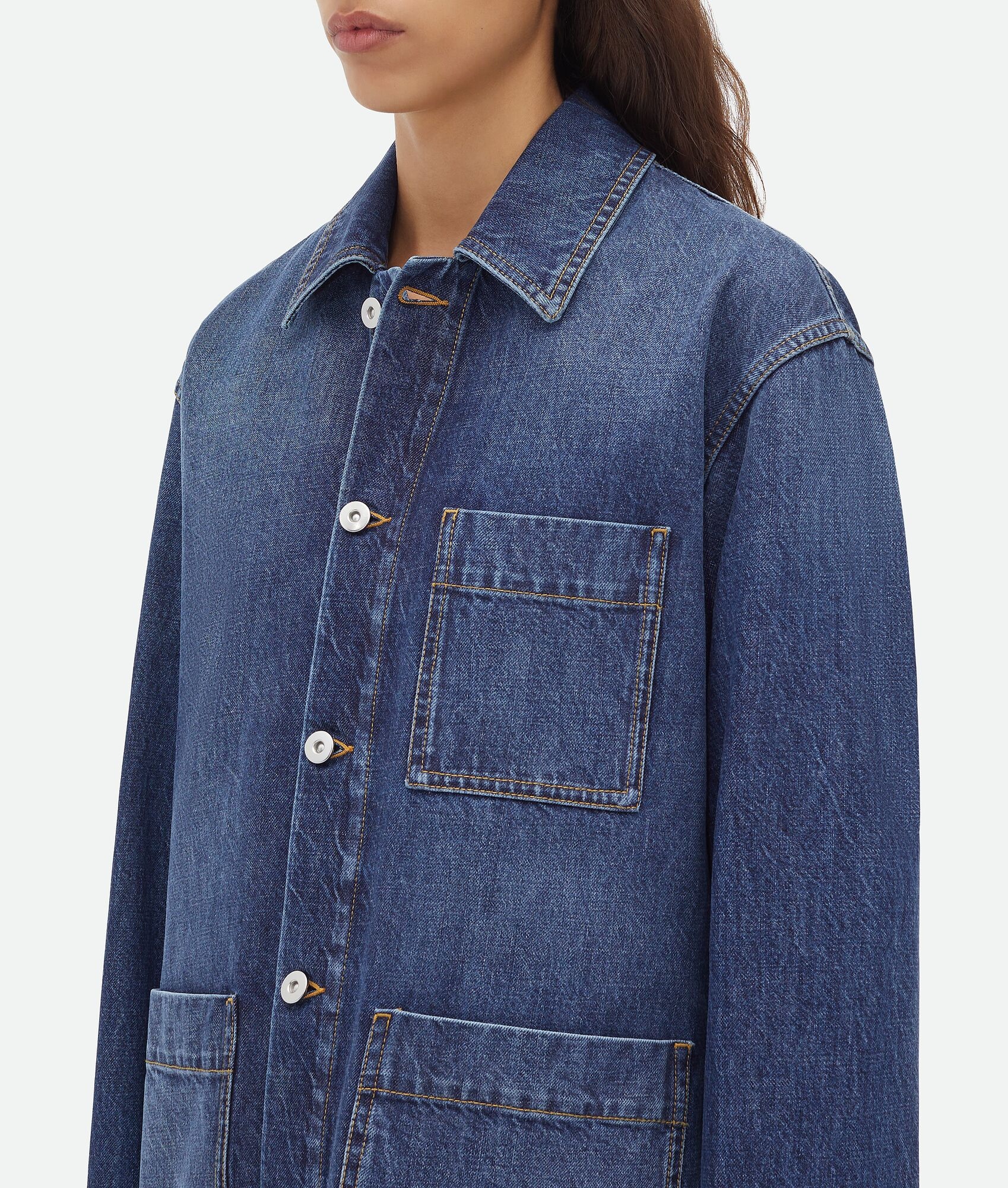 Bottega Veneta Medium Washed Denim Jacket | REVERSIBLE