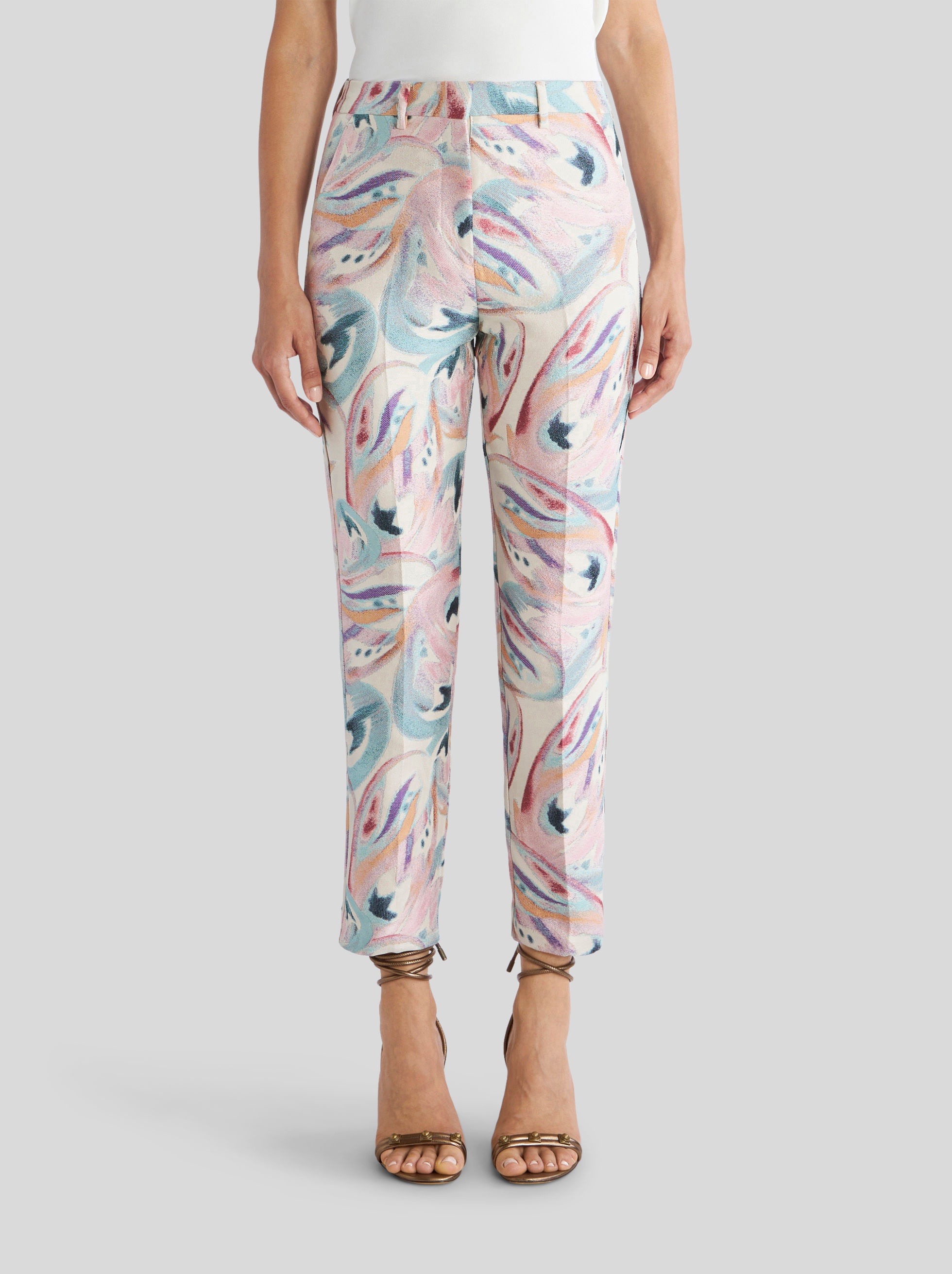 TAILORED JACQUARD TROUSERS WITH BUTTERFLY PATTERNS - 2