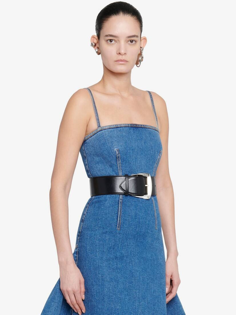 Women's Kickback Denim Mini Dress in Stone Washed 6