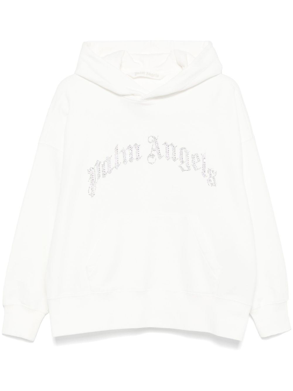 crystal-embellished logo hoodie - 1