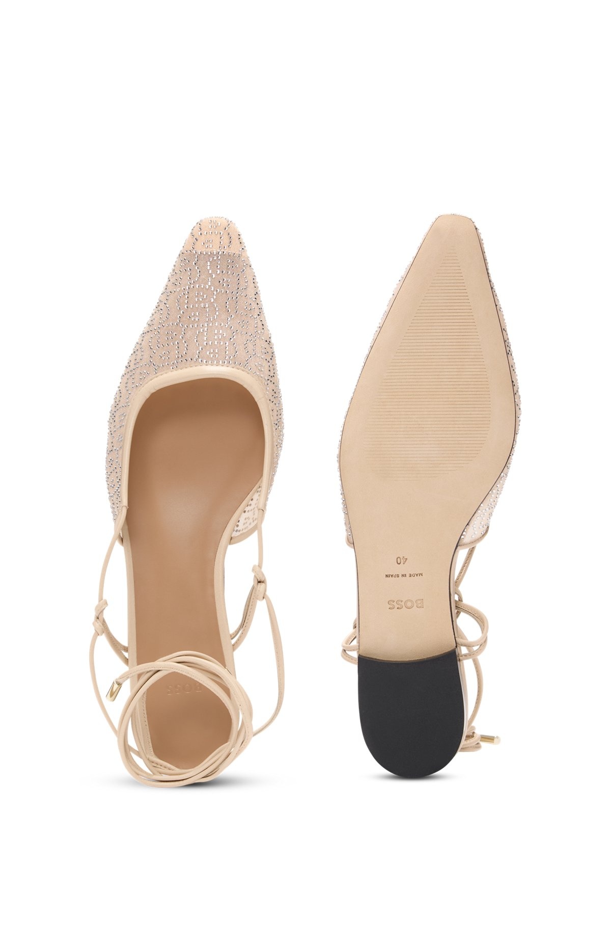 MESH MULES WITH RHINESTONE EMBELLISHMENTS - 5