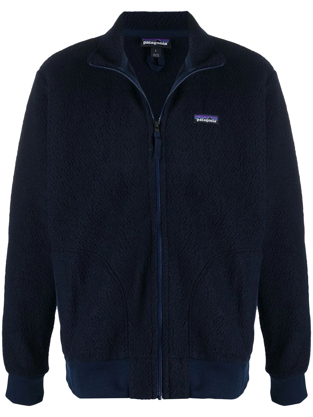 Woolyester fleece rib-trimmed jacket - 1