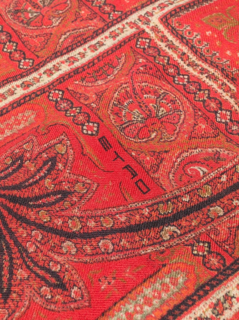 paisley print scarf - 3