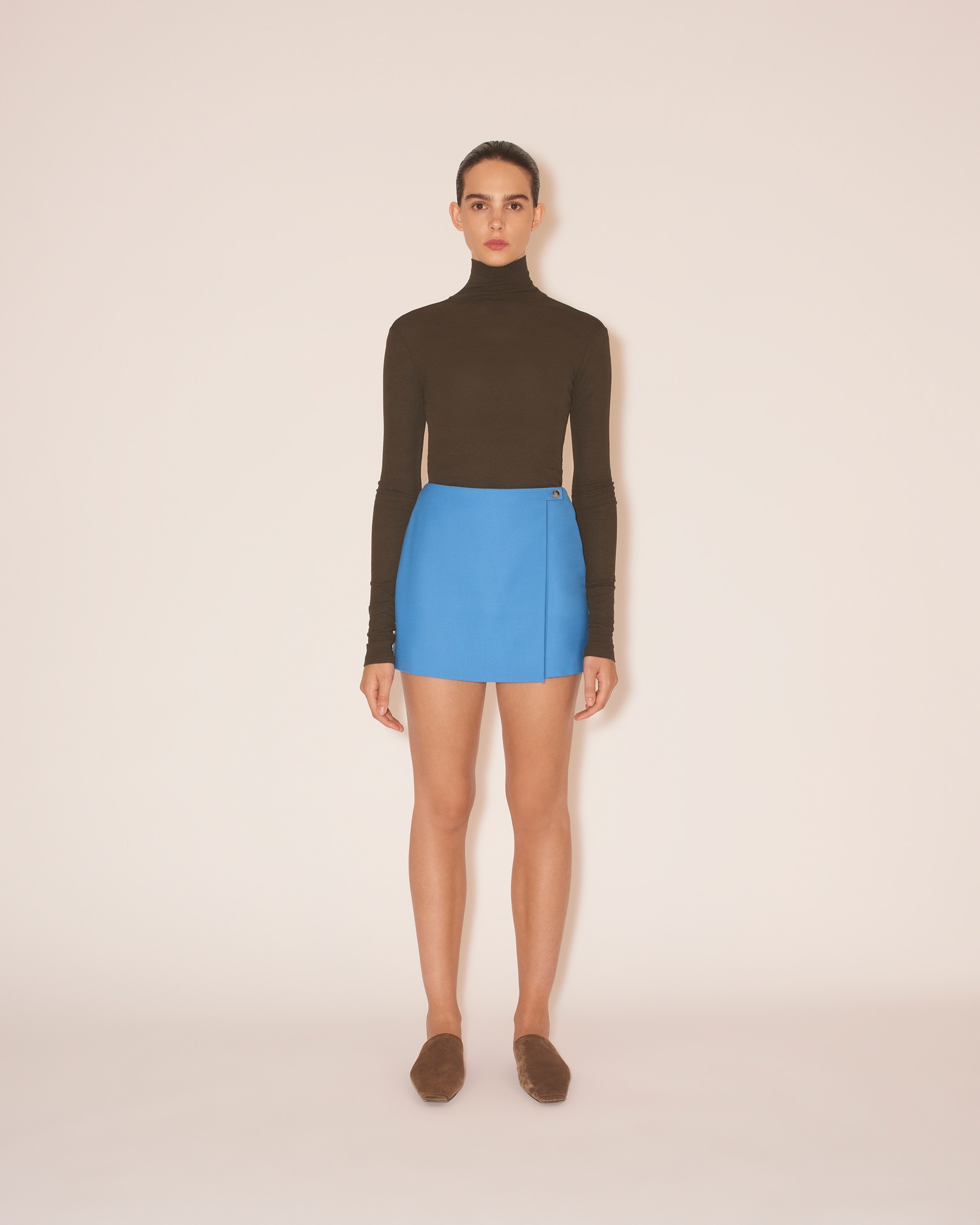SVANA - Wrap mini skirt - Electric blue - 3