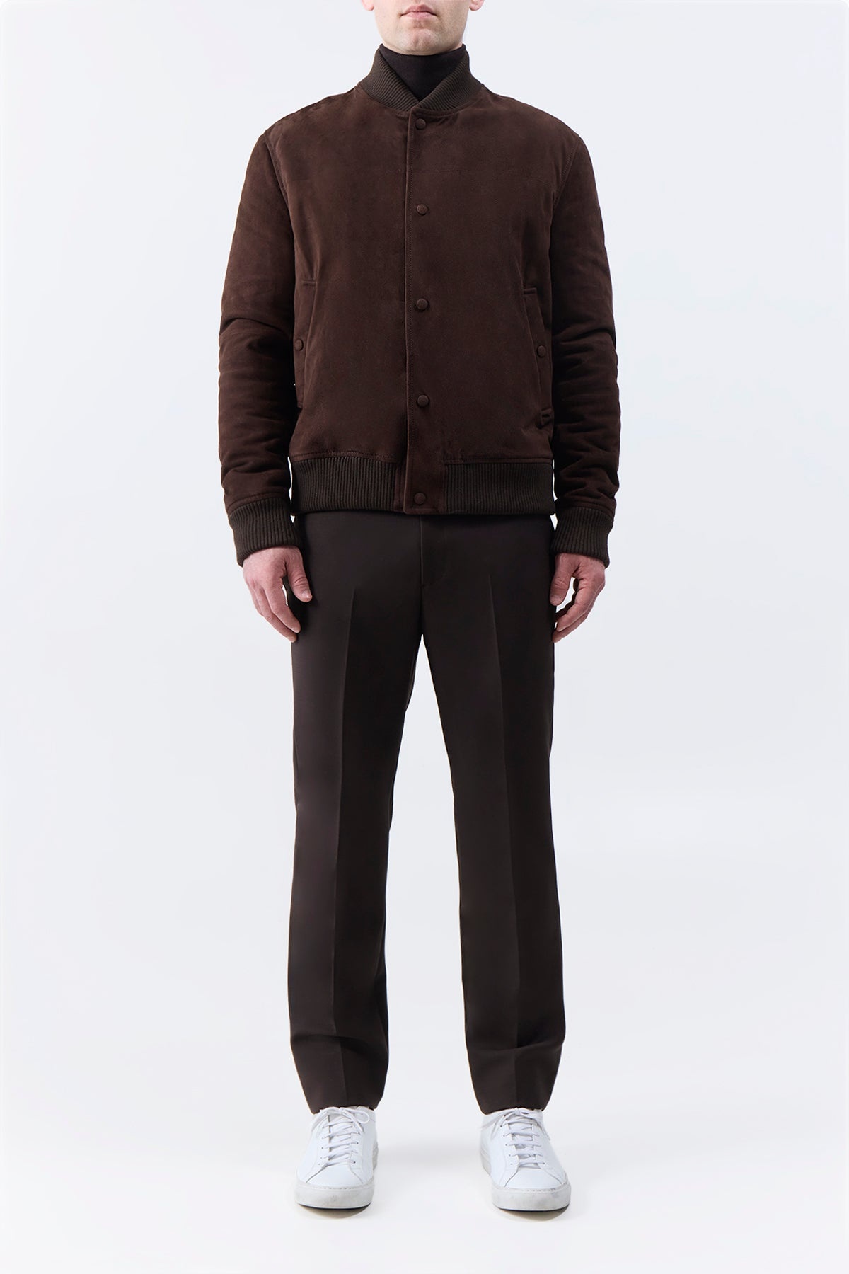 Greg Bomber in Dark Chocolate Suede - 3