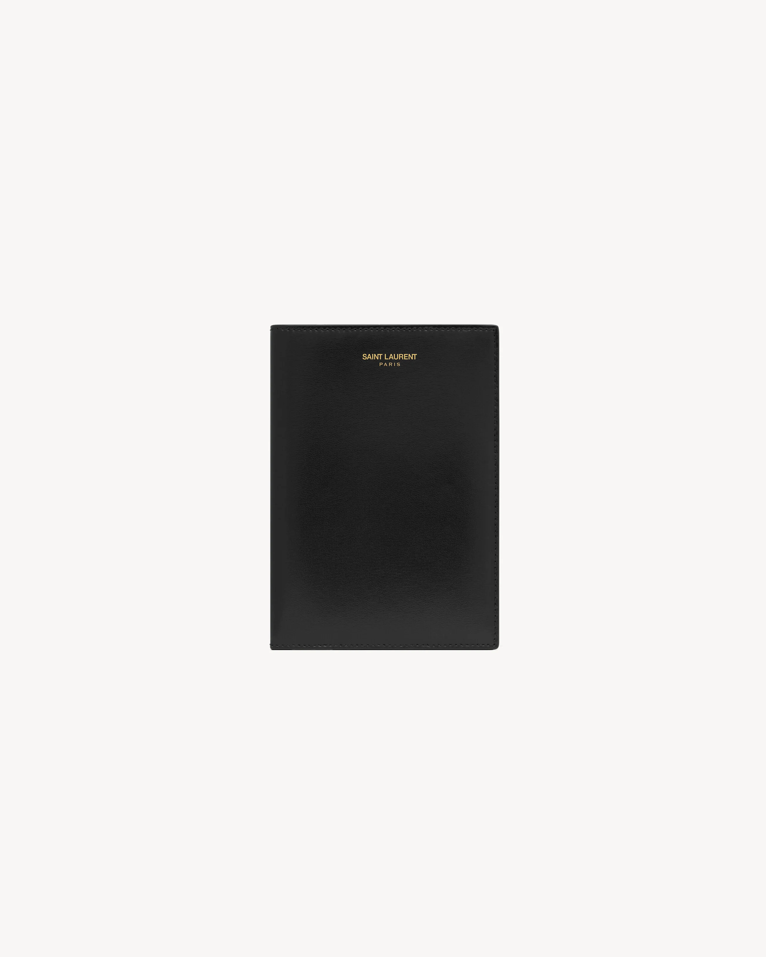 SAINT LAURENT PARIS PASSPORT CASE IN LACQUERED LEATHER - 1