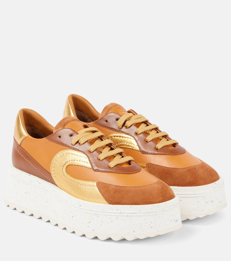 Awake leather platform sneakers 1