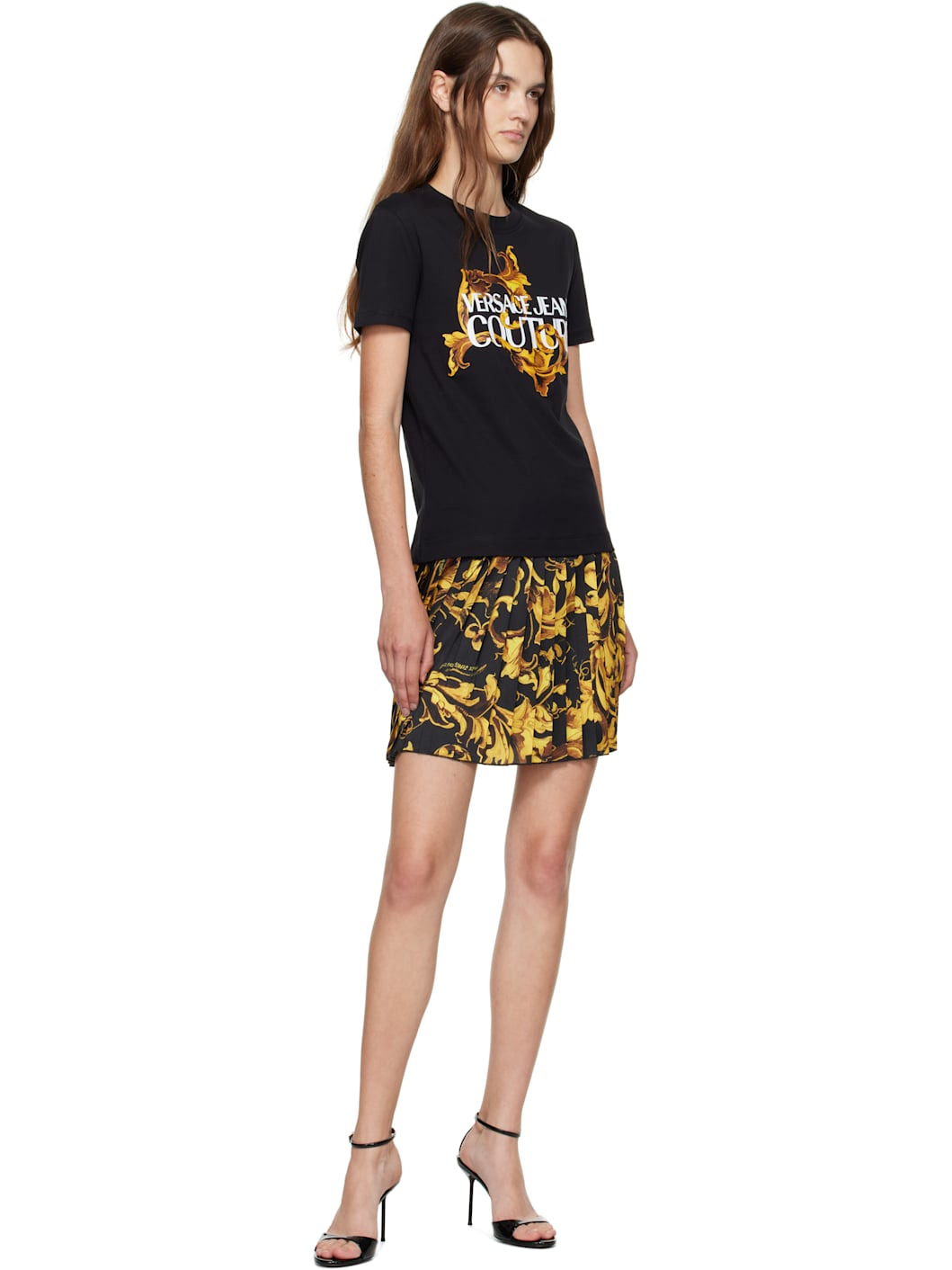 Black Screen-Printed Cotton Jersey T-shirt - 4