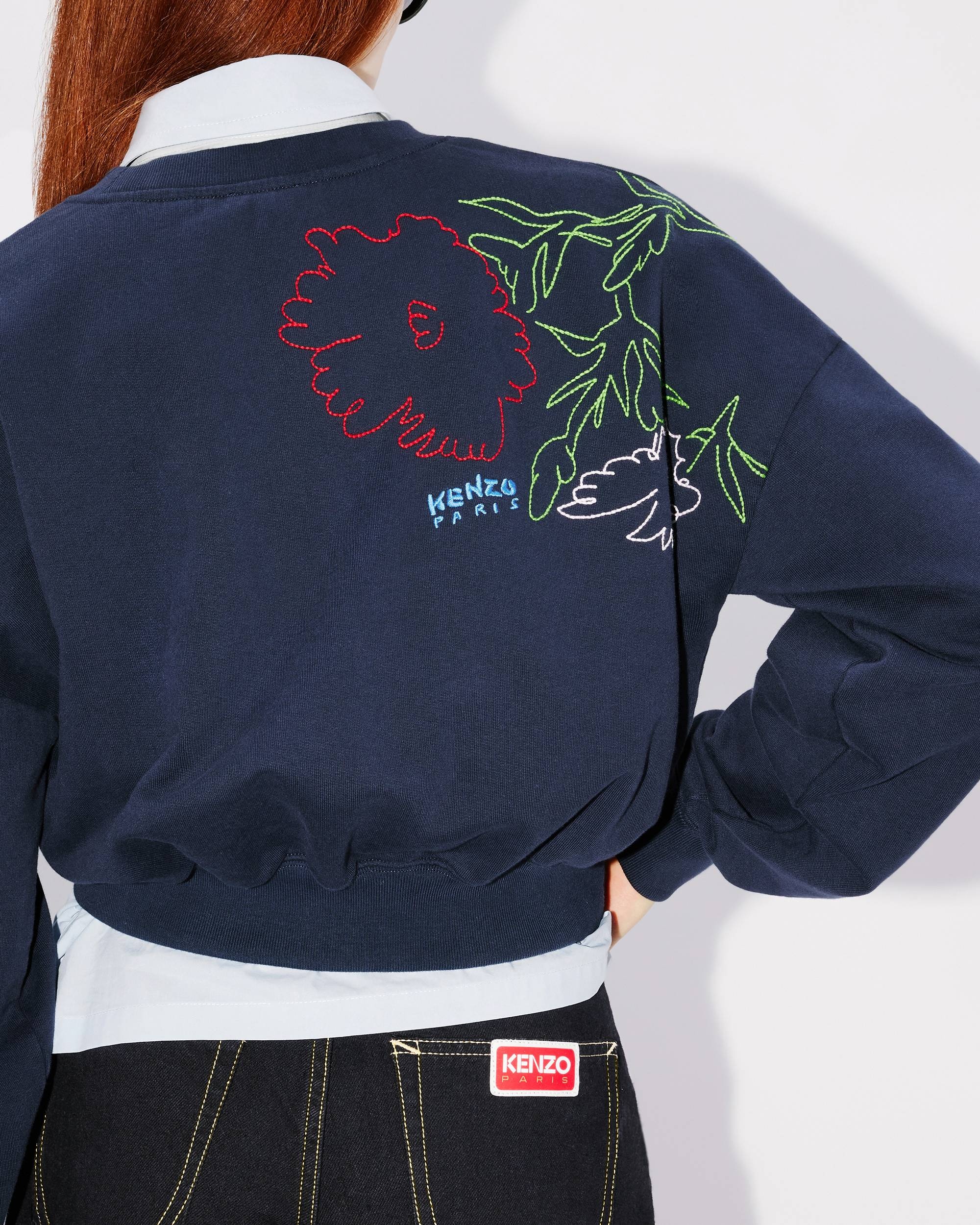 'KENZO Drawn Flowers' embroidered sweatshirt - 7