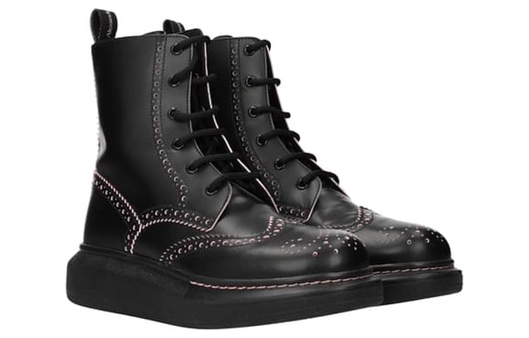 (WMNS) Alexander McQueen Hybrid Ankle Boots 'Core Black' 611703WHX5C1985 - 2