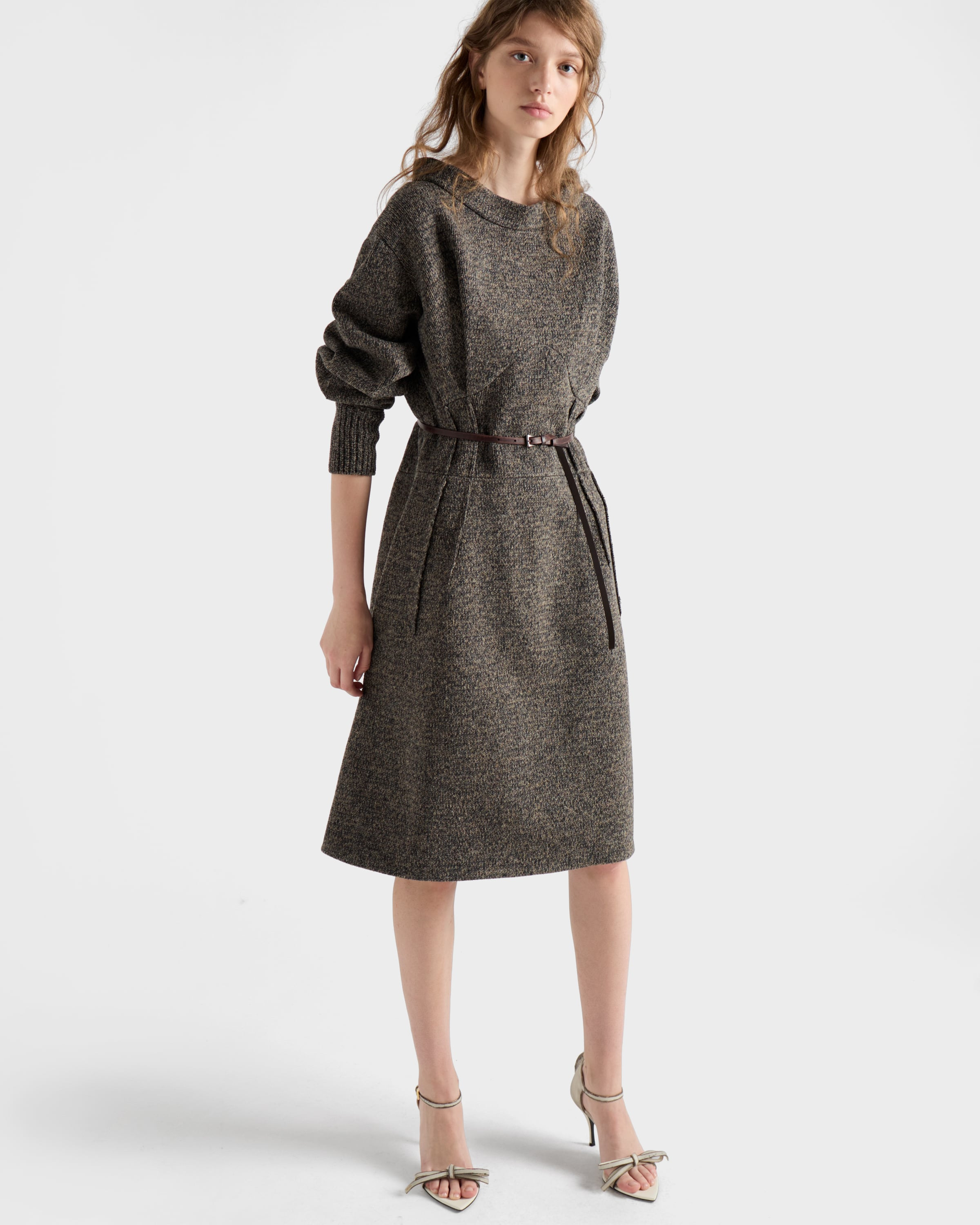 Mouliné wool dress - 6
