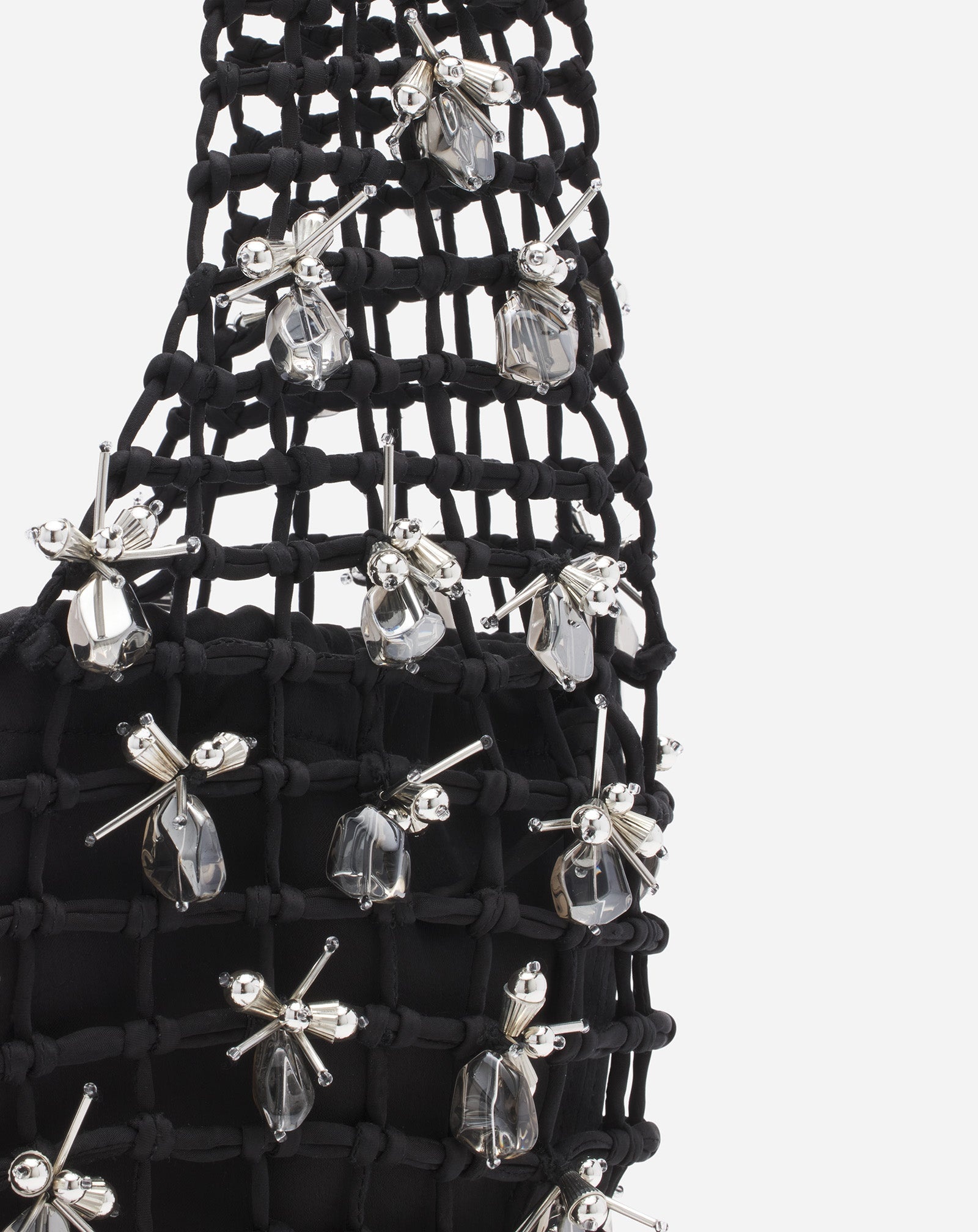 MACRAME BY LANVIN EMBROIDERED SATIN BAG - 6