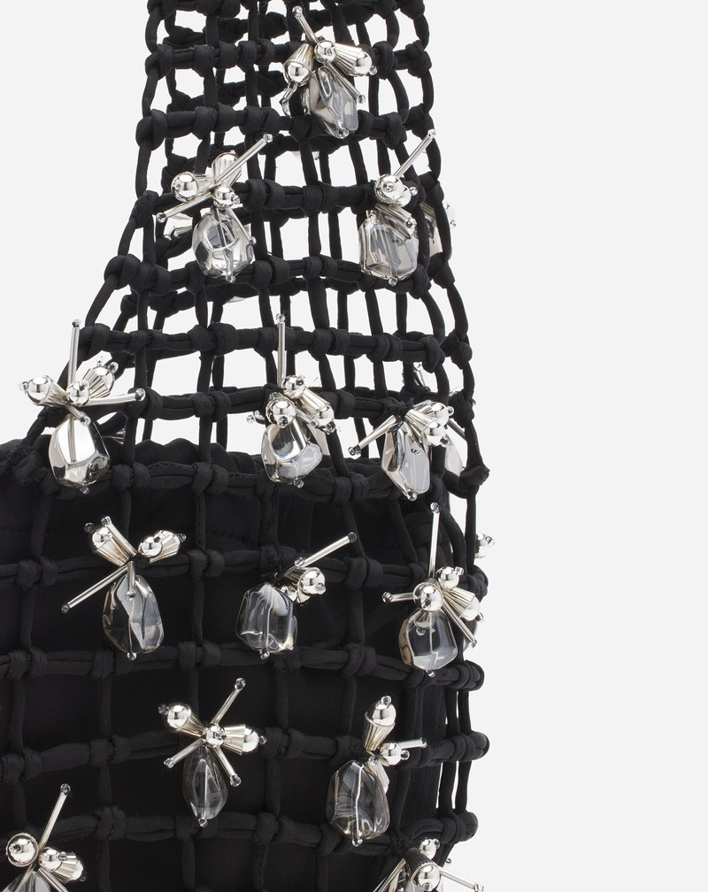 Lanvin MACRAME BY LANVIN EMBROIDERED SATIN BAG outlook