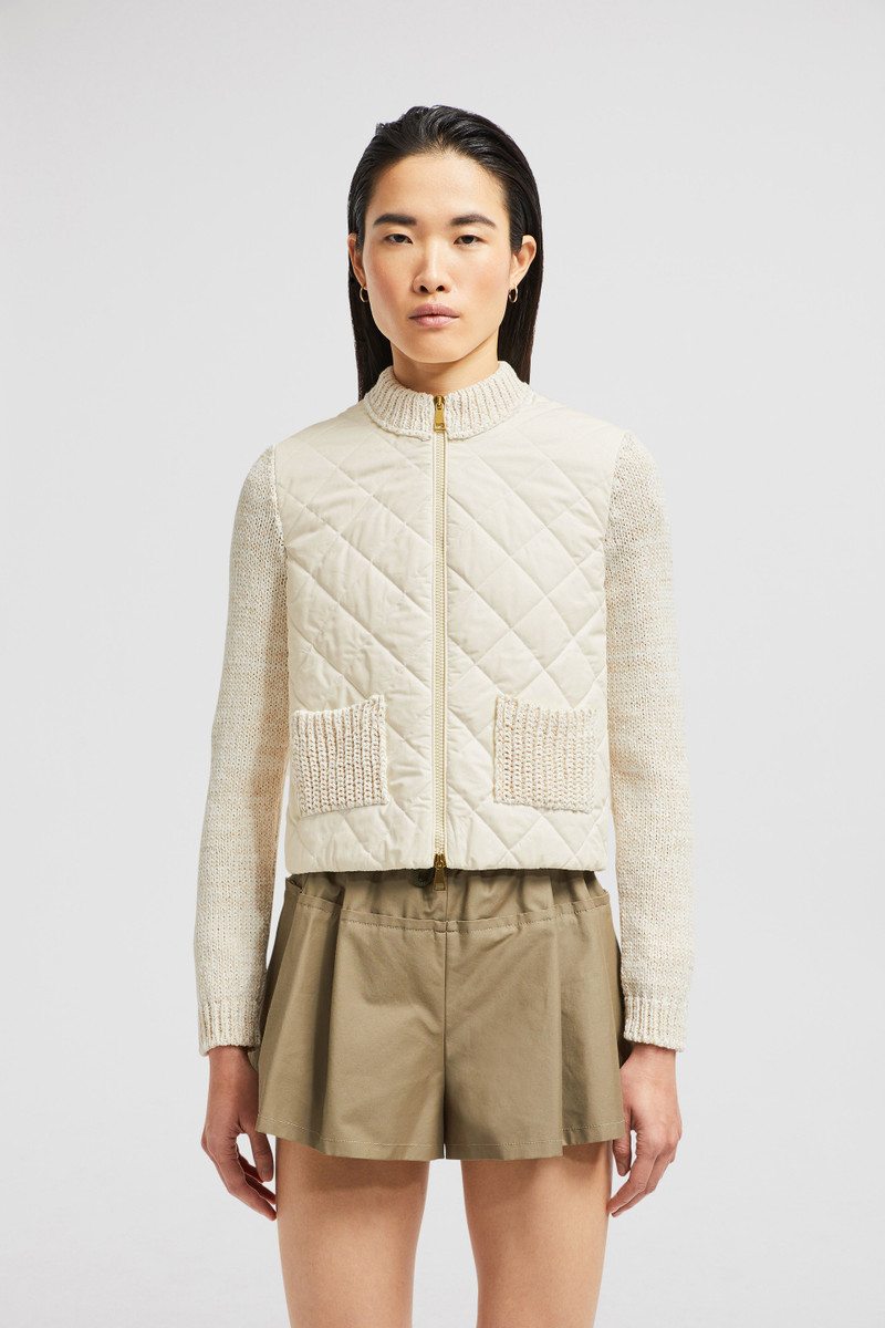 Padded Cotton Zip-Up Cardigan 3