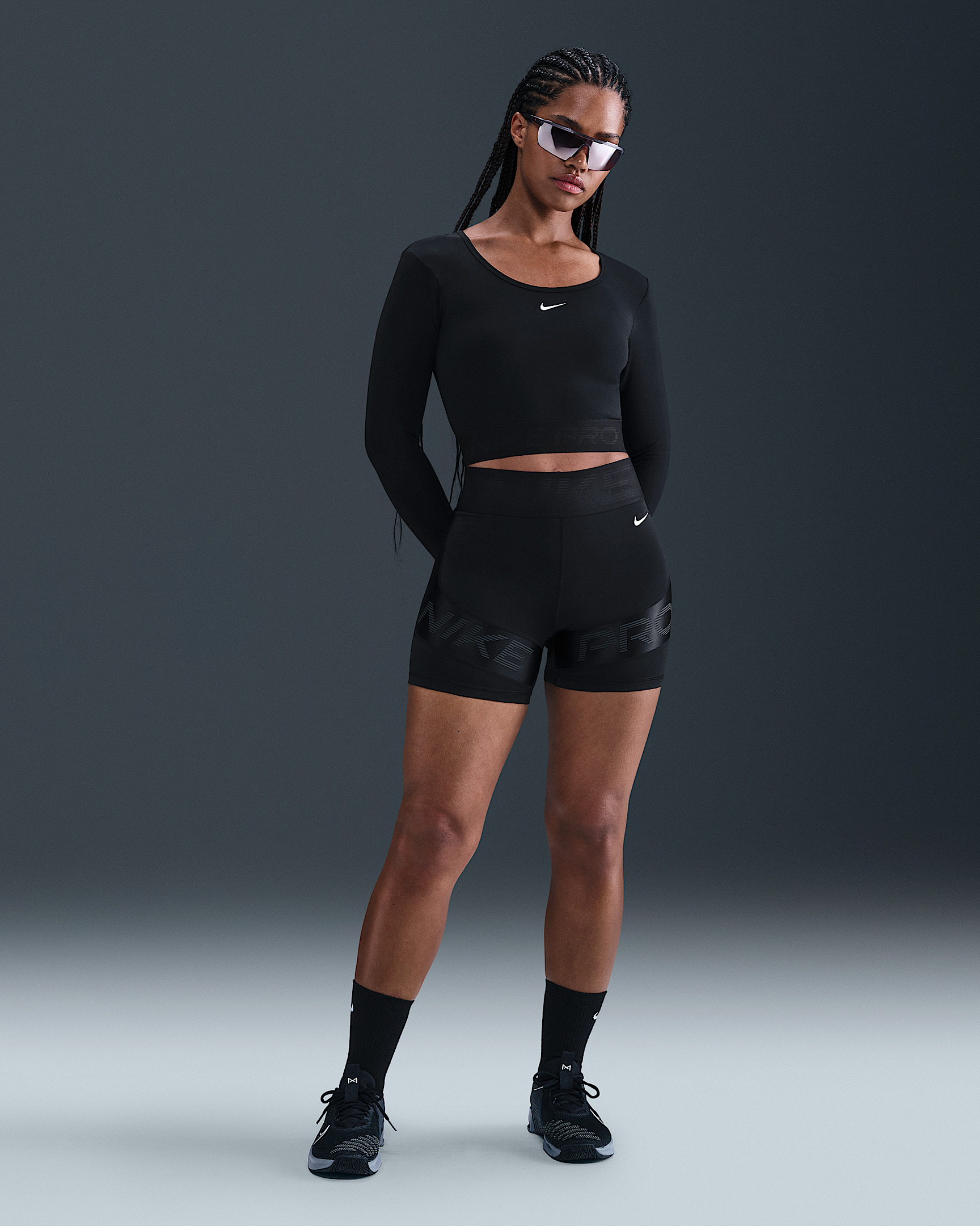 Nike Pro Women's Dri-FIT Cropped Long-Sleeve Top - 4
