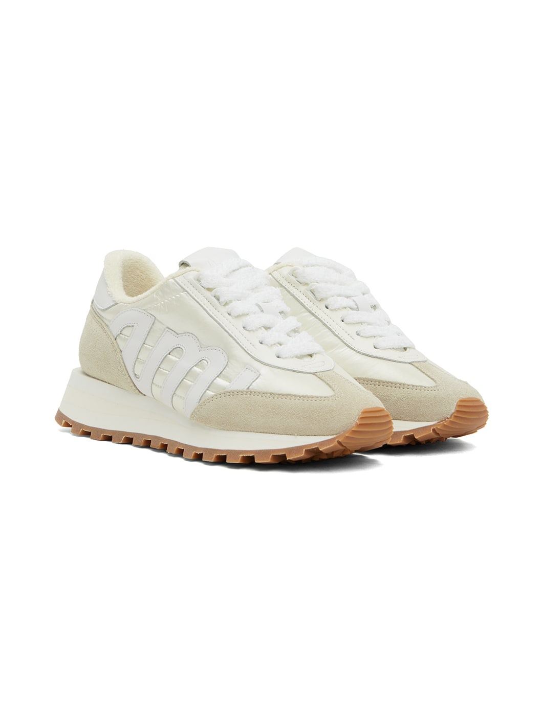 Off-White & Beige Rush Sneakers - 4