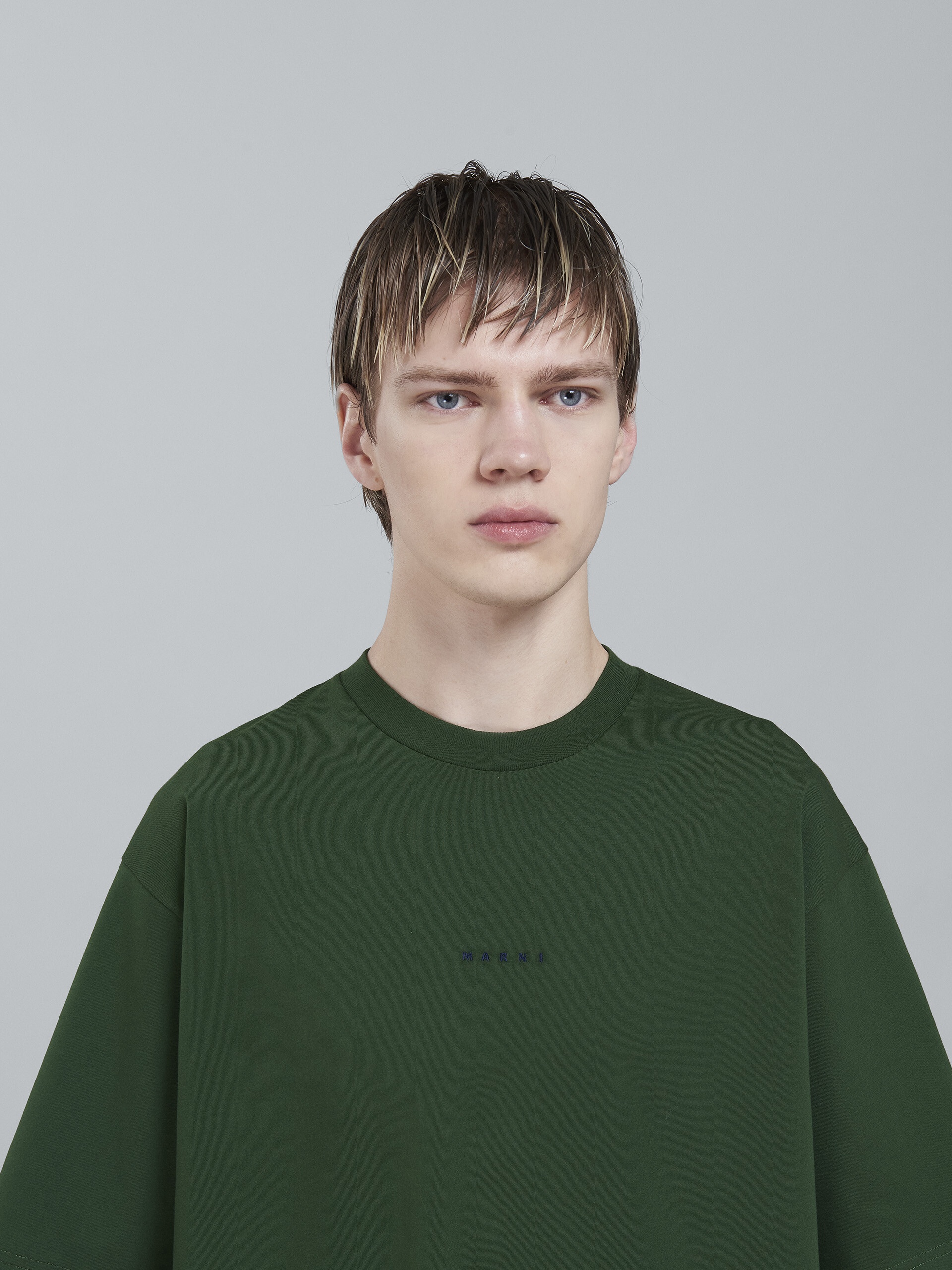 BEIGE BIO COTTON JERSEY T-SHIRT - 4