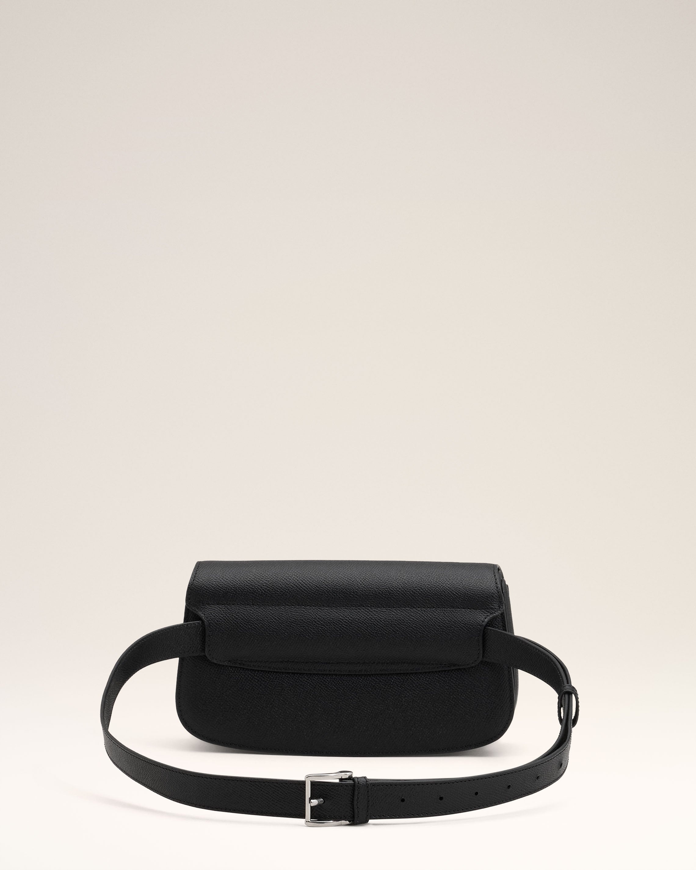 BLACK LEATHER CROSSBODY PARIS PARIS BAG - 4