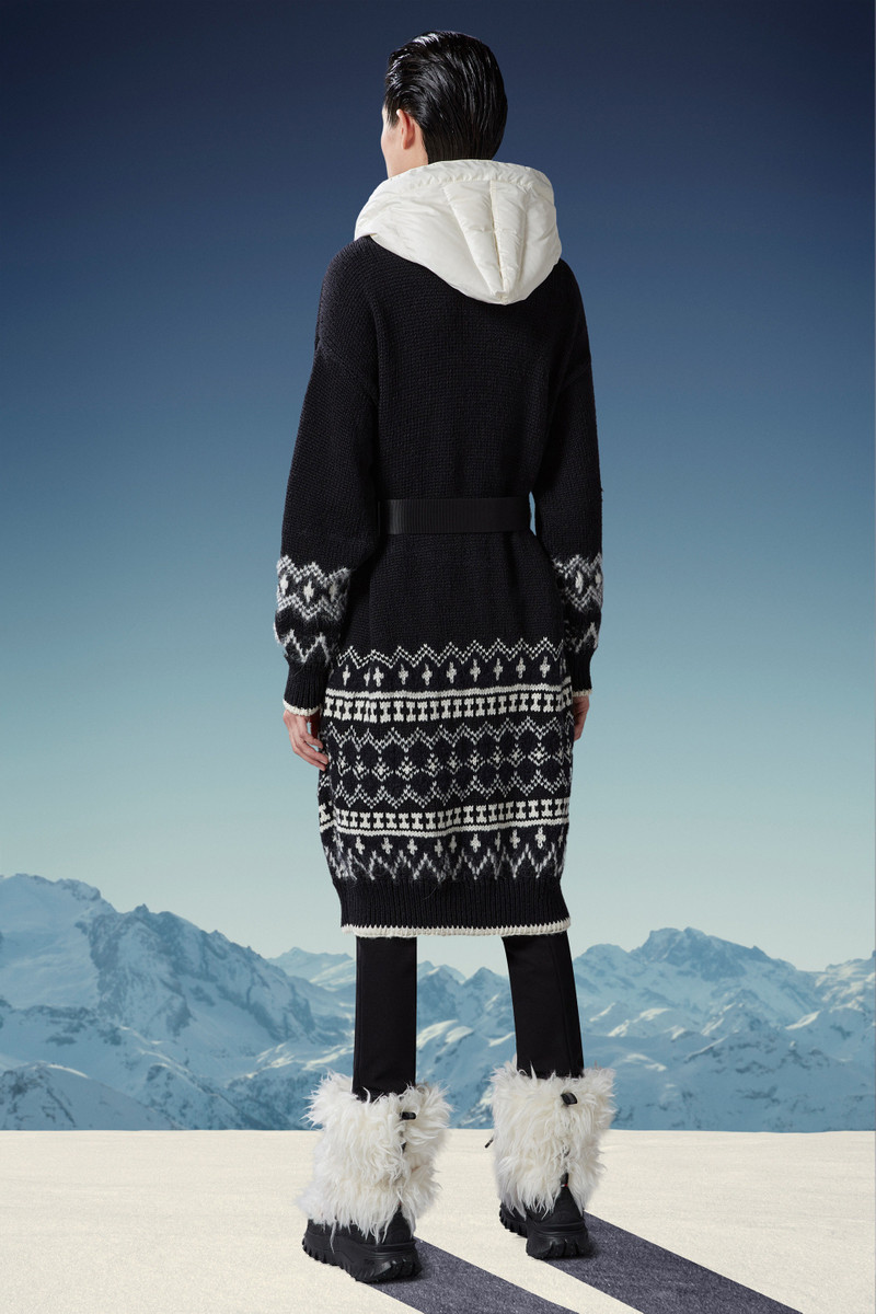 Alpaca & Wool Jacquard Long Cardigan 5