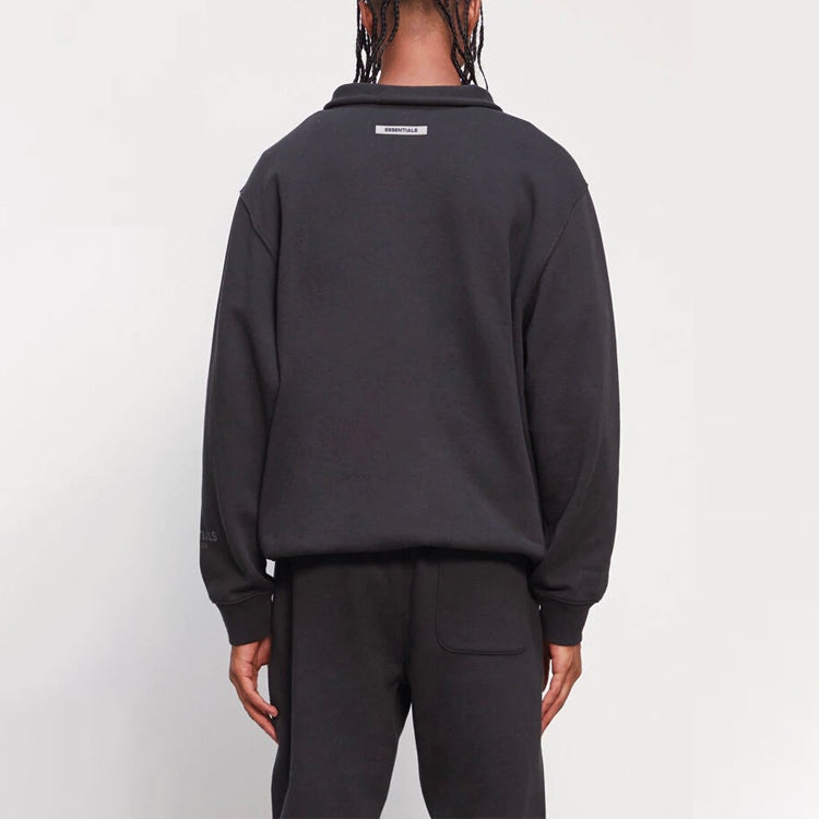 Fear of God Essentials FW20 Half Zip Sweatshirt 'Black' 0192250500211001 - 5