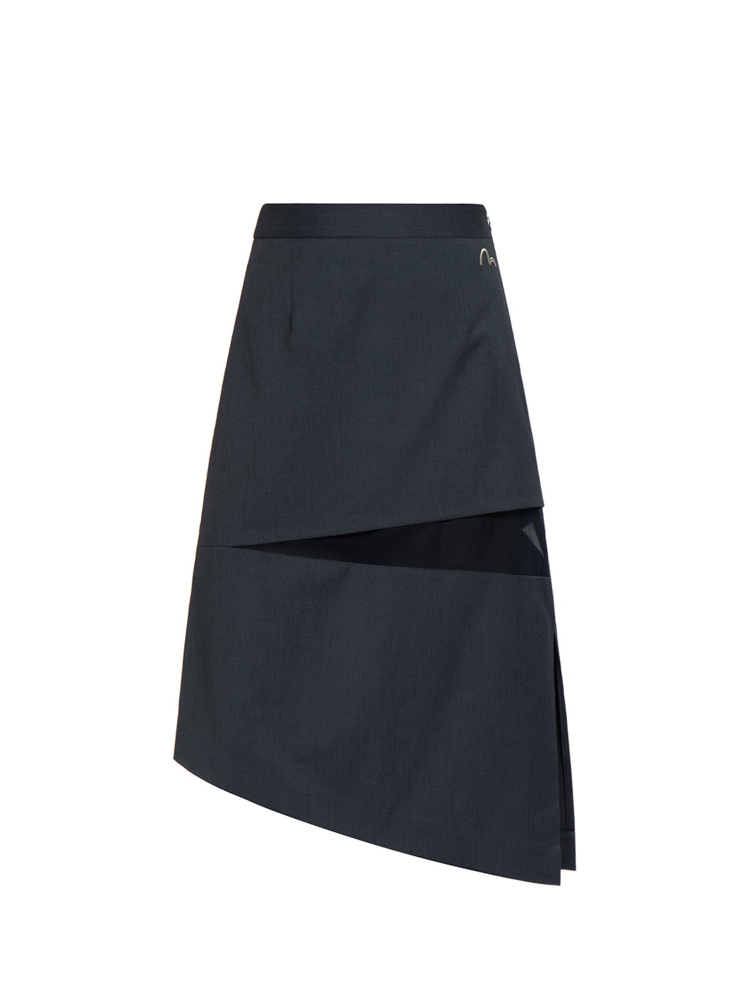 Sheer Panelled Midi Skirt - 10