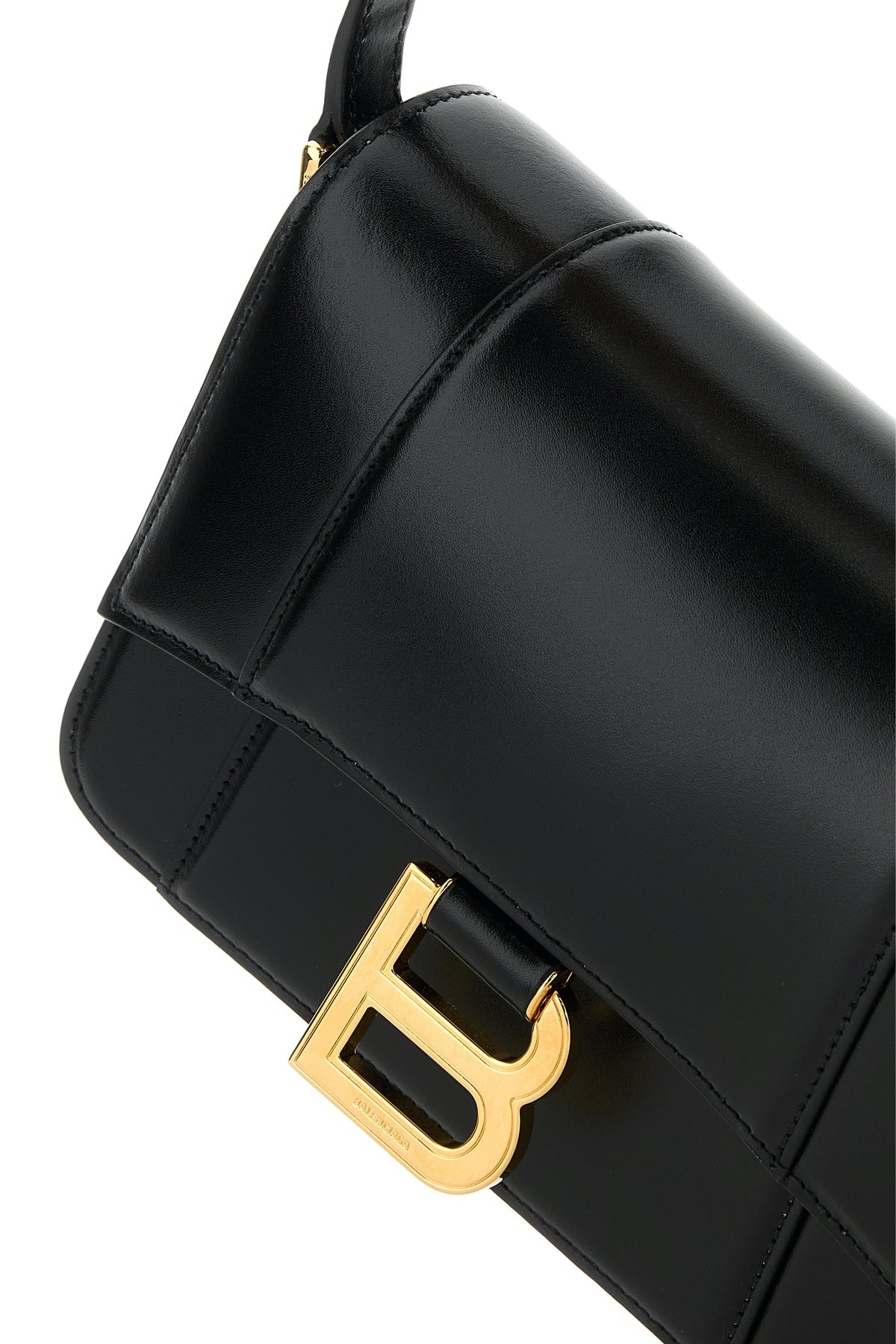 Black leather small Hourglass crossbody bag - 4