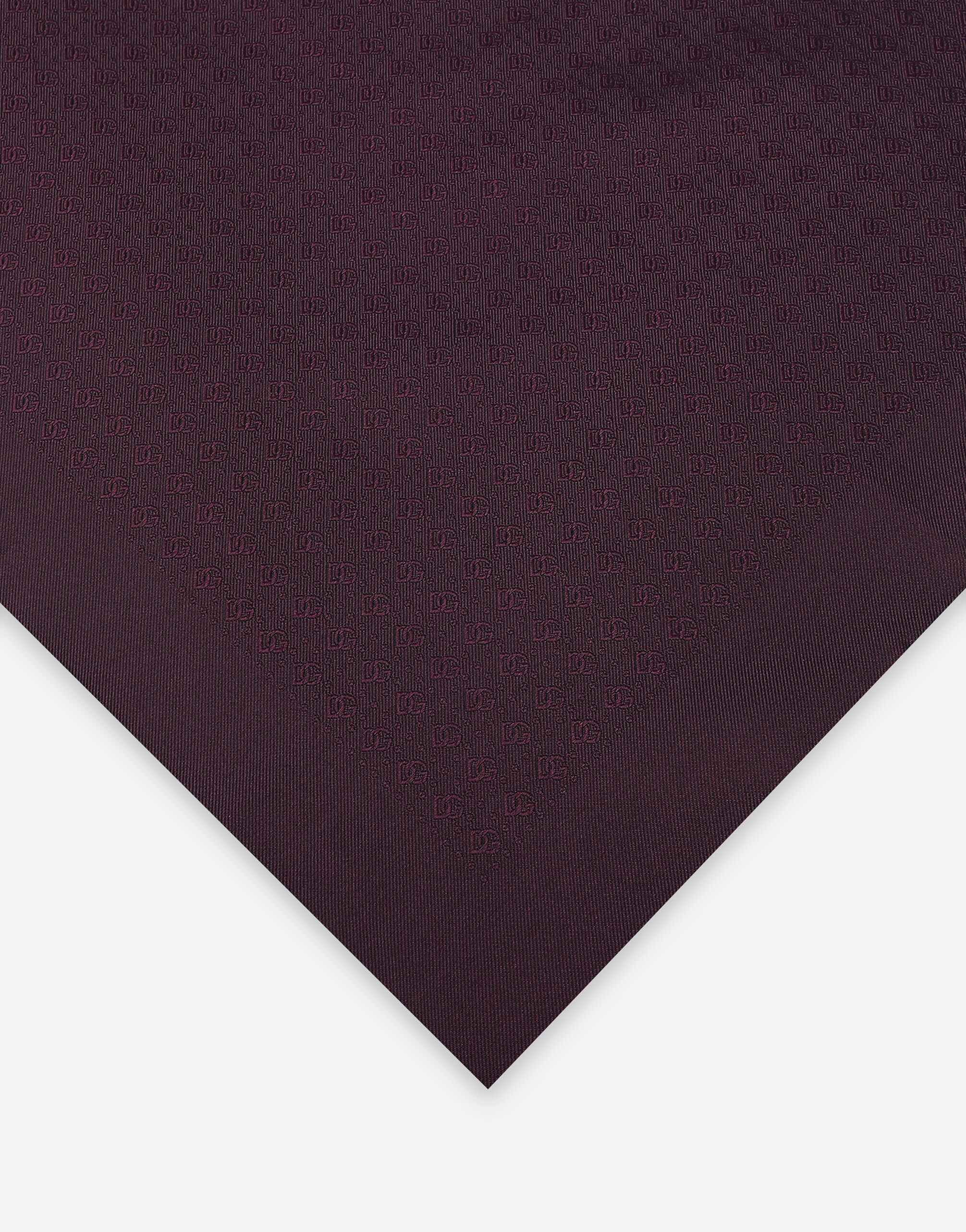 Silk jacquard pocket square with DG logo - 2