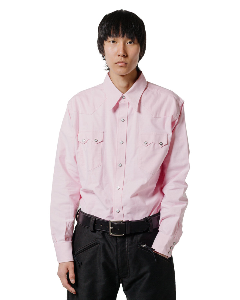 The Real McCoys MS25012 Oxford Western Shirt / Sawtooth Pink outlook