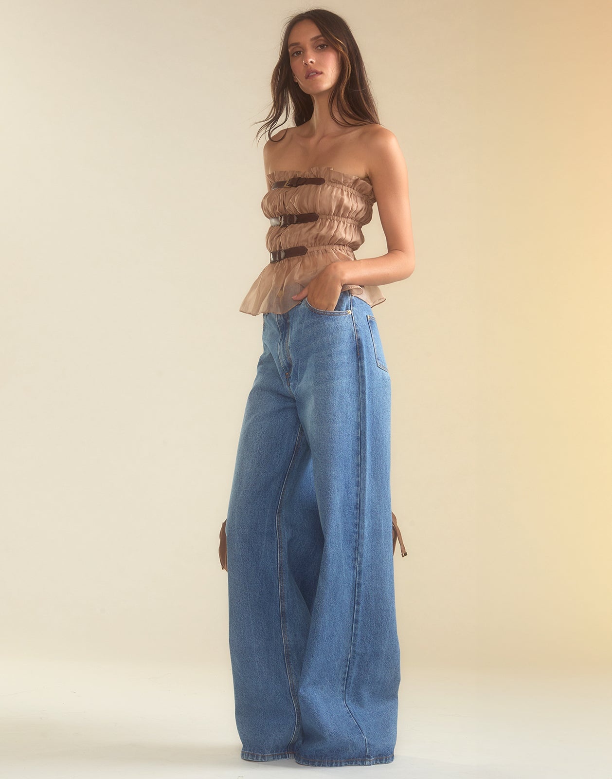 Buckle Up Silk Organza Top - 6