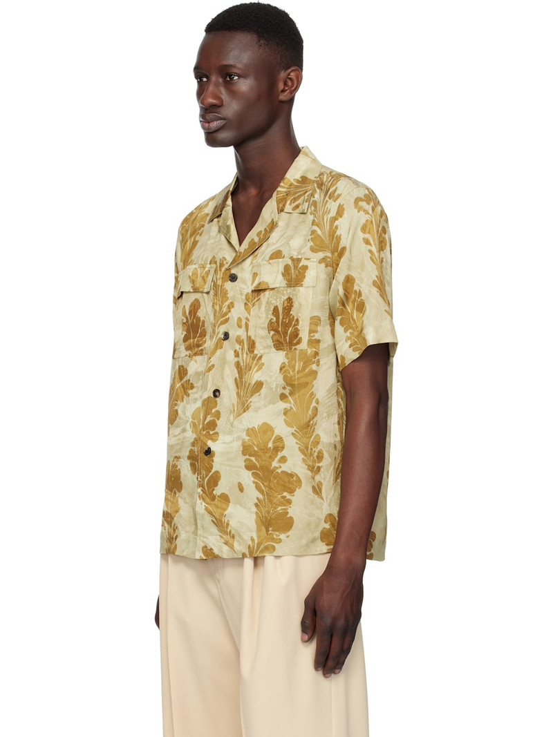 Dries Van Noten Green Sateen Shirt outlook