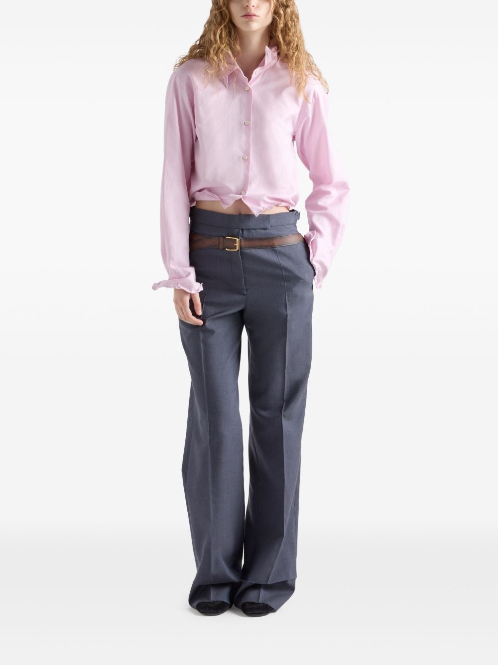 silk-blend trousers - 2
