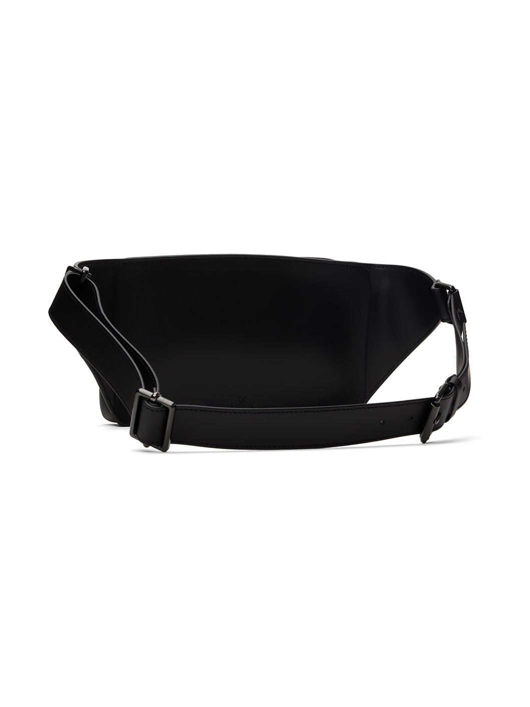 Black VLTN Leather Belt Bag - 3