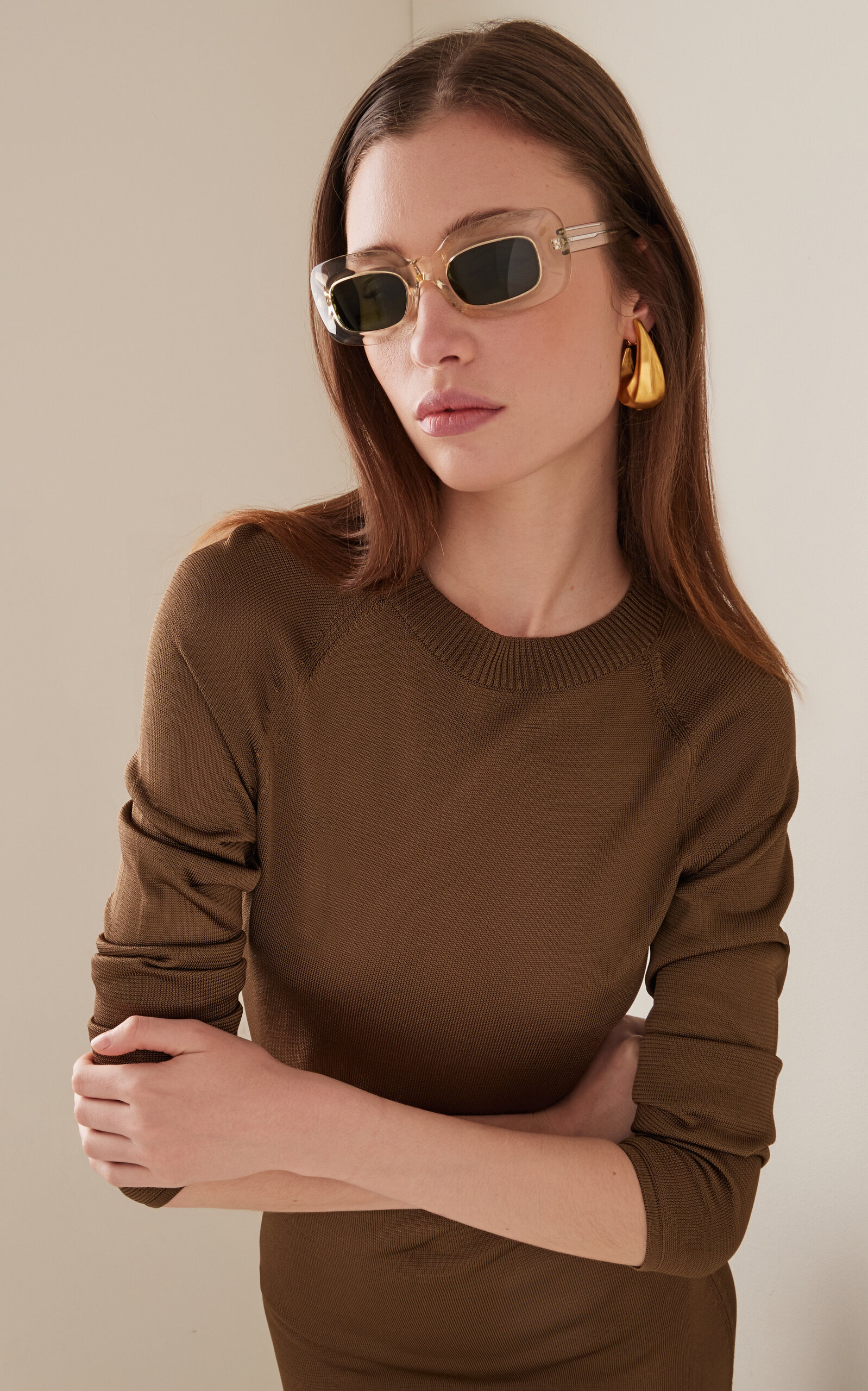 x Oliver Peoples 1966C Square-Frame Acetate Sunglasses ivory - 2