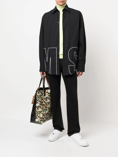 MSGM logo-print cotton shirt outlook