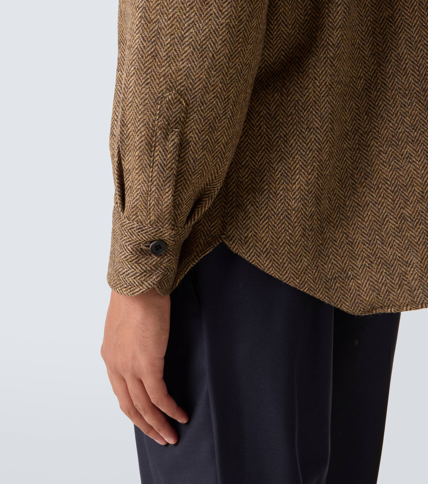 Herringbone wool Western shirt - 6