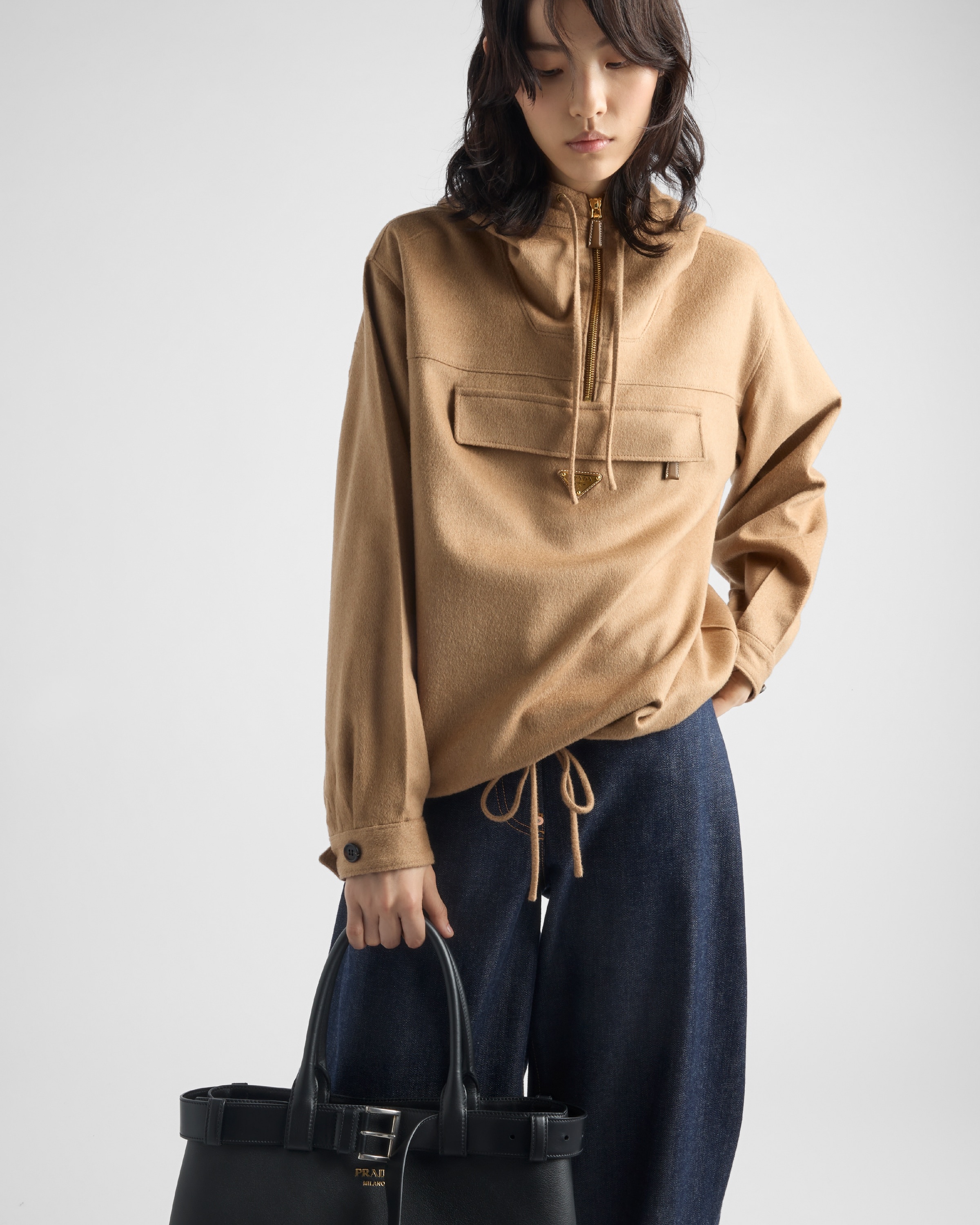 【プラダ・PRADA】Camel-hair anorak Prada Camel-hair anorak | REVERSIBLE