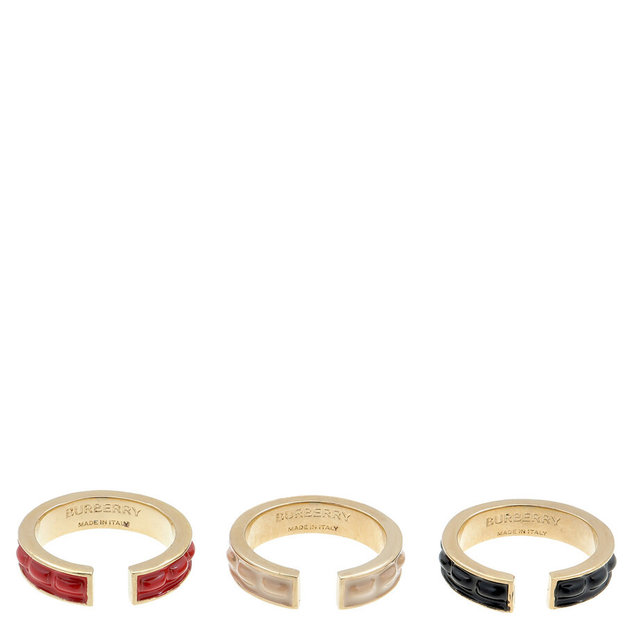Burberry Trio Enamel Stackable Earrings - 3