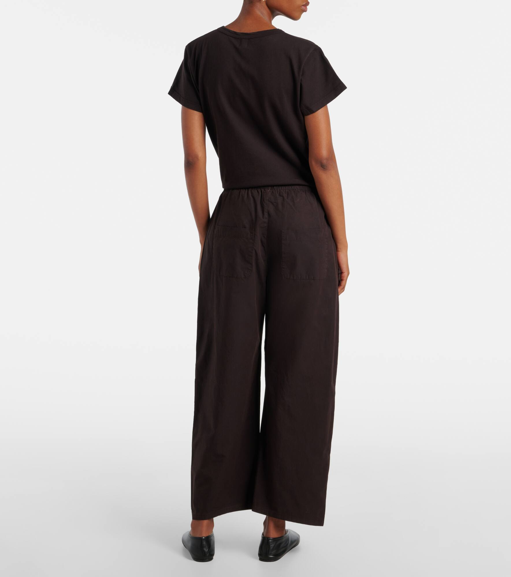 Kyoto cotton wide-leg pants - 3