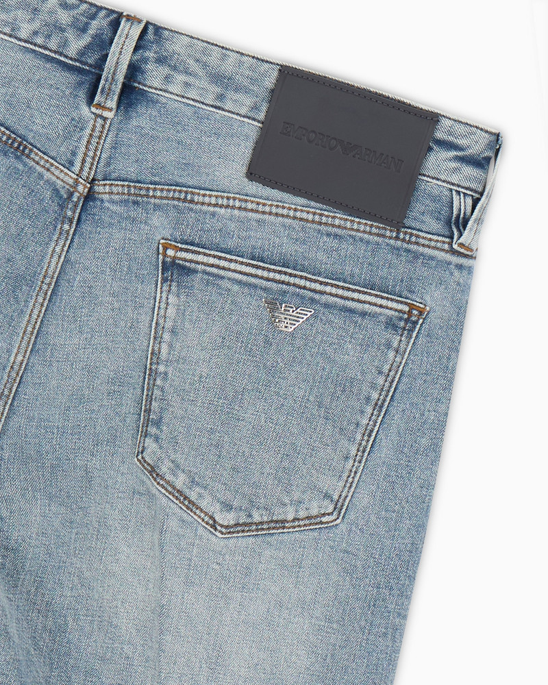 J75 Slim-fit, stone-washed denim jeans with whisker lines 6