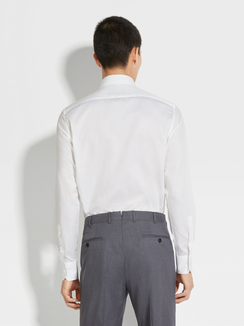 WHITE 100FILI COTTON SHIRT 4