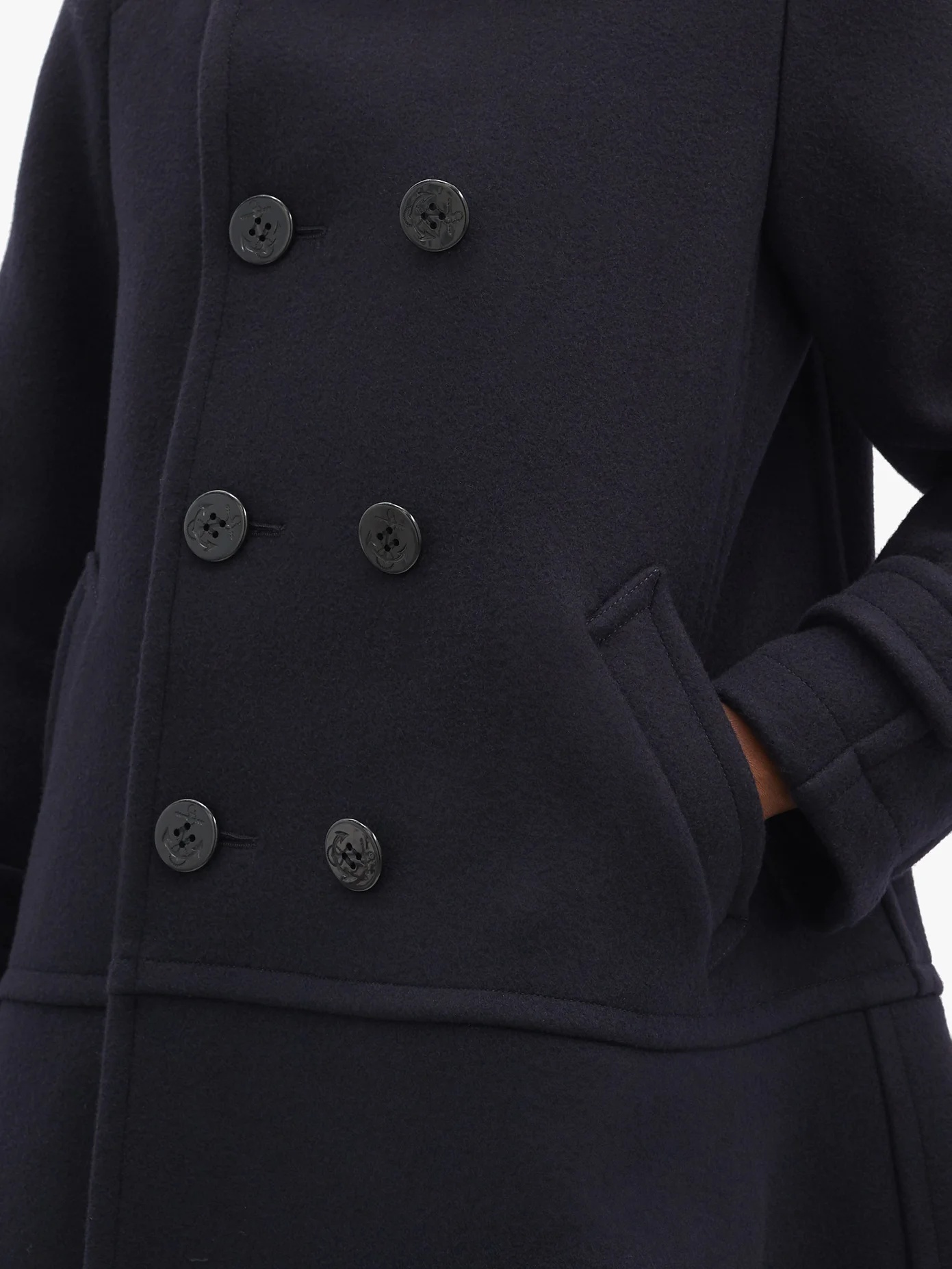 Flared wool-blend peacoat - 3