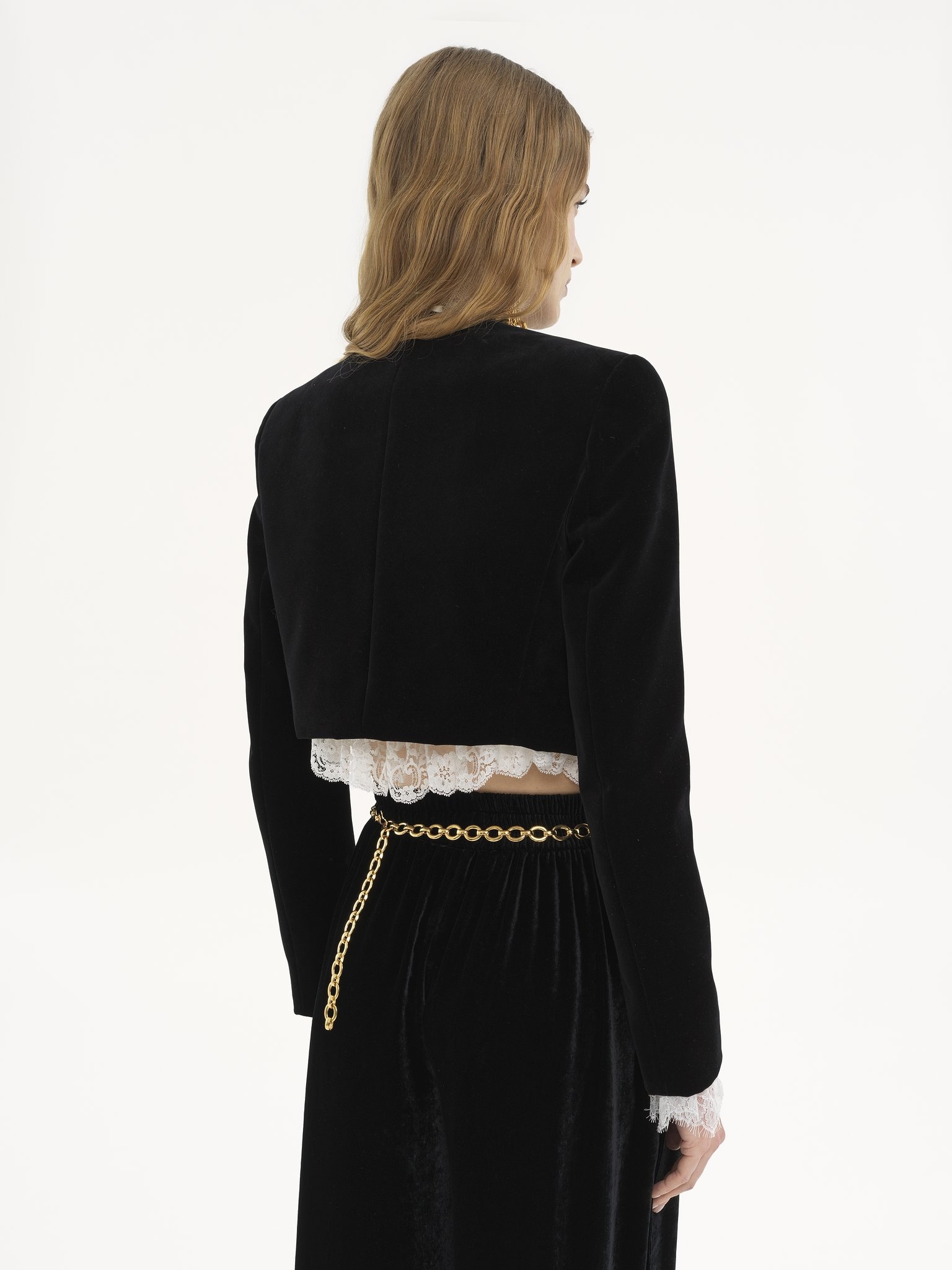 SCALLOPED SPENCER JACKET IN VELVET - 5