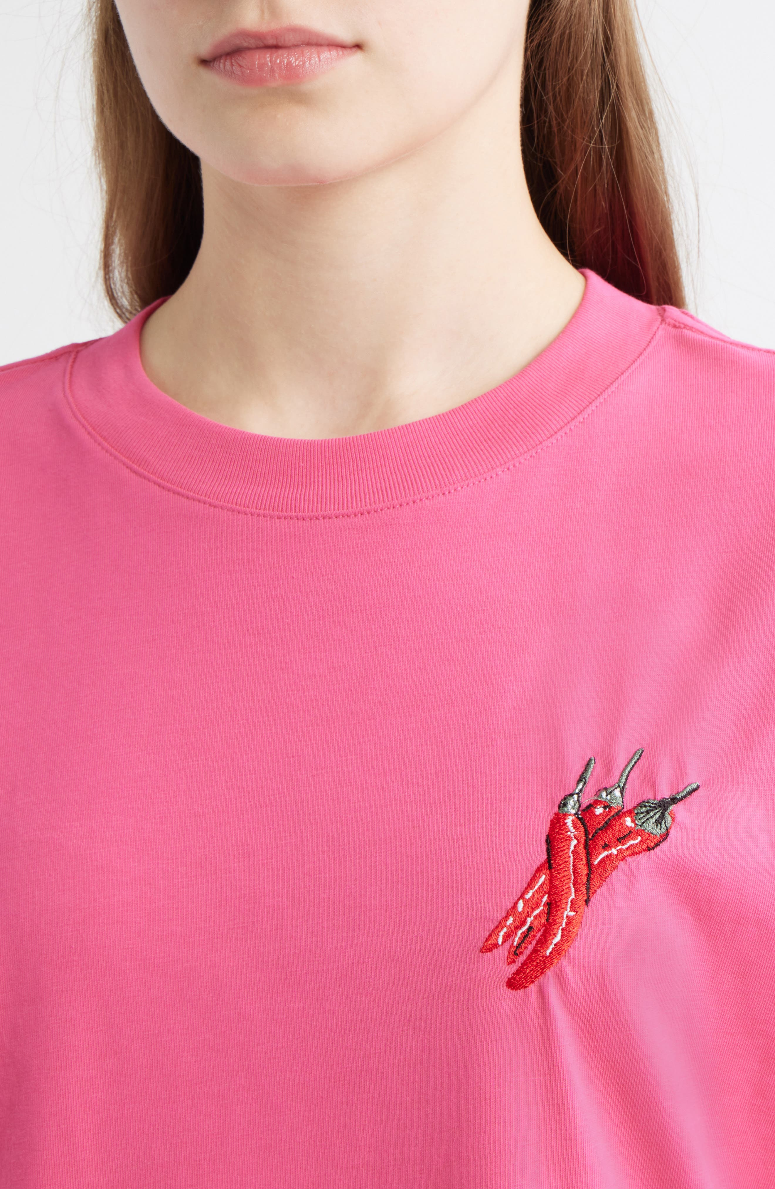 FARM Rio Spicy Pepper Cotton Graphic T-Shirt in Pink at Nordstrom - 4