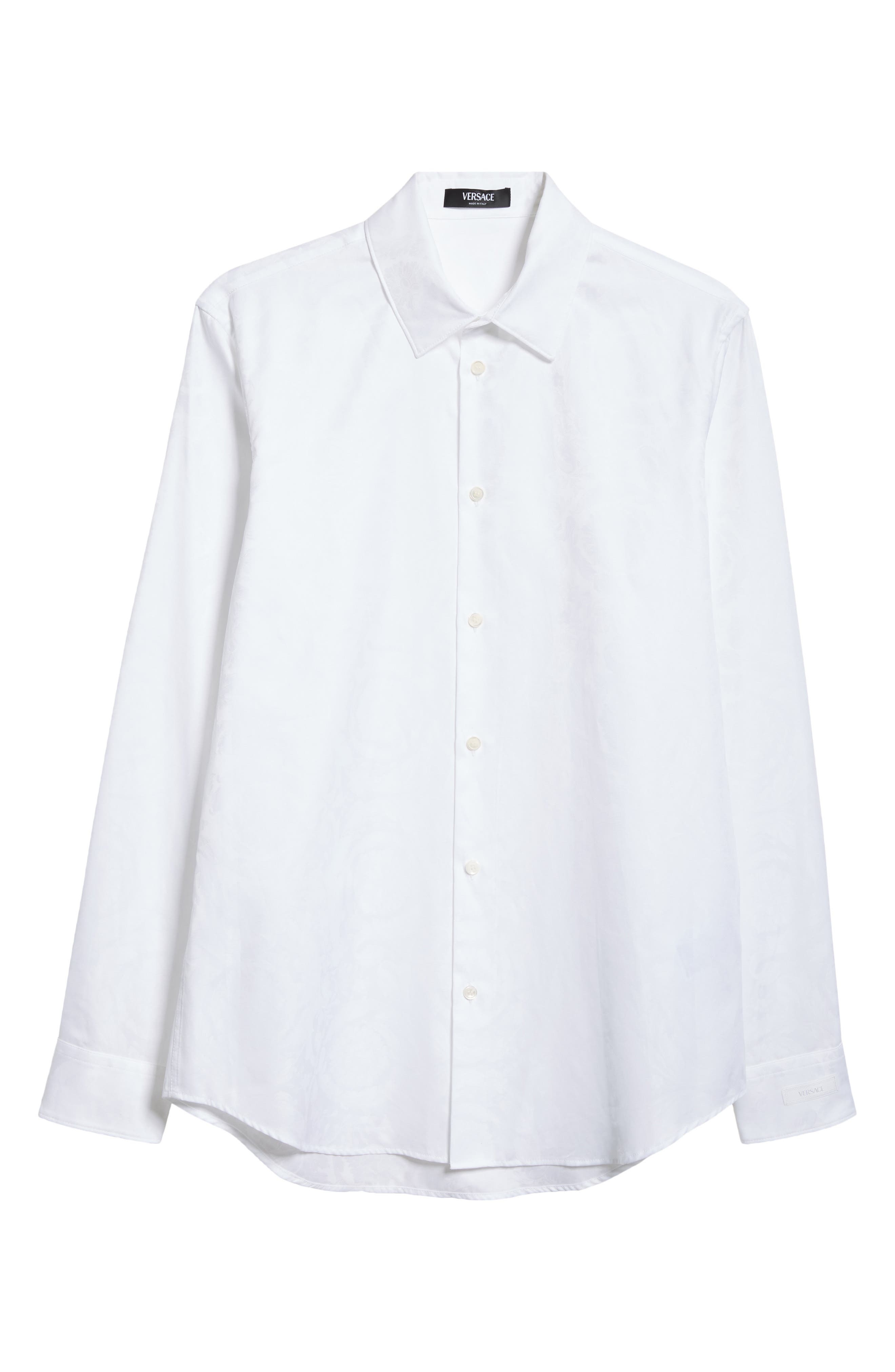 Barocco Jacquard Button-Up Shirt - 5