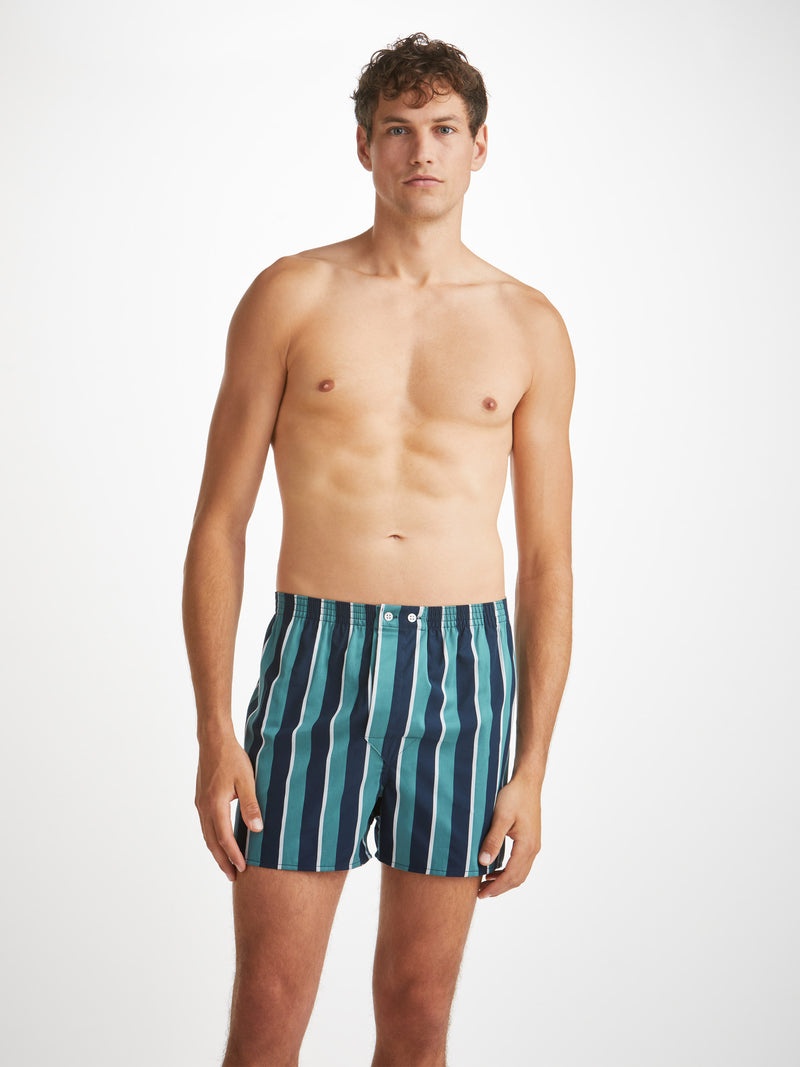 Men's Classic Fit Boxers Royal 221 Cotton Teal - 2