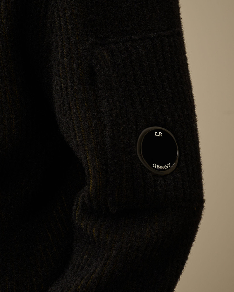 Fleece Knit Hooded Full Zip Sweater 5