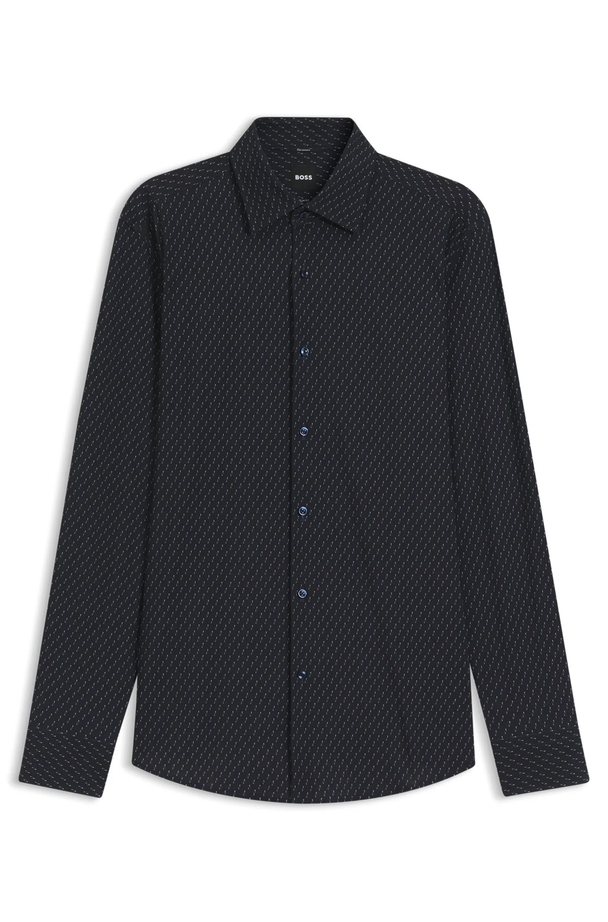 PRINTED SLIM-FIT SHIRT IN PERFORMANCE-STRETCH JERSEY - 1