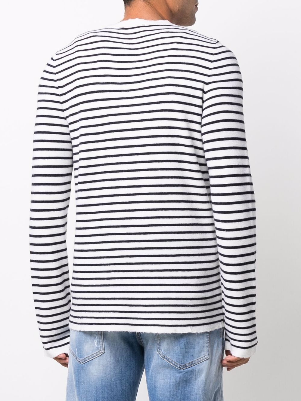 striped long-sleeve jumper - 4