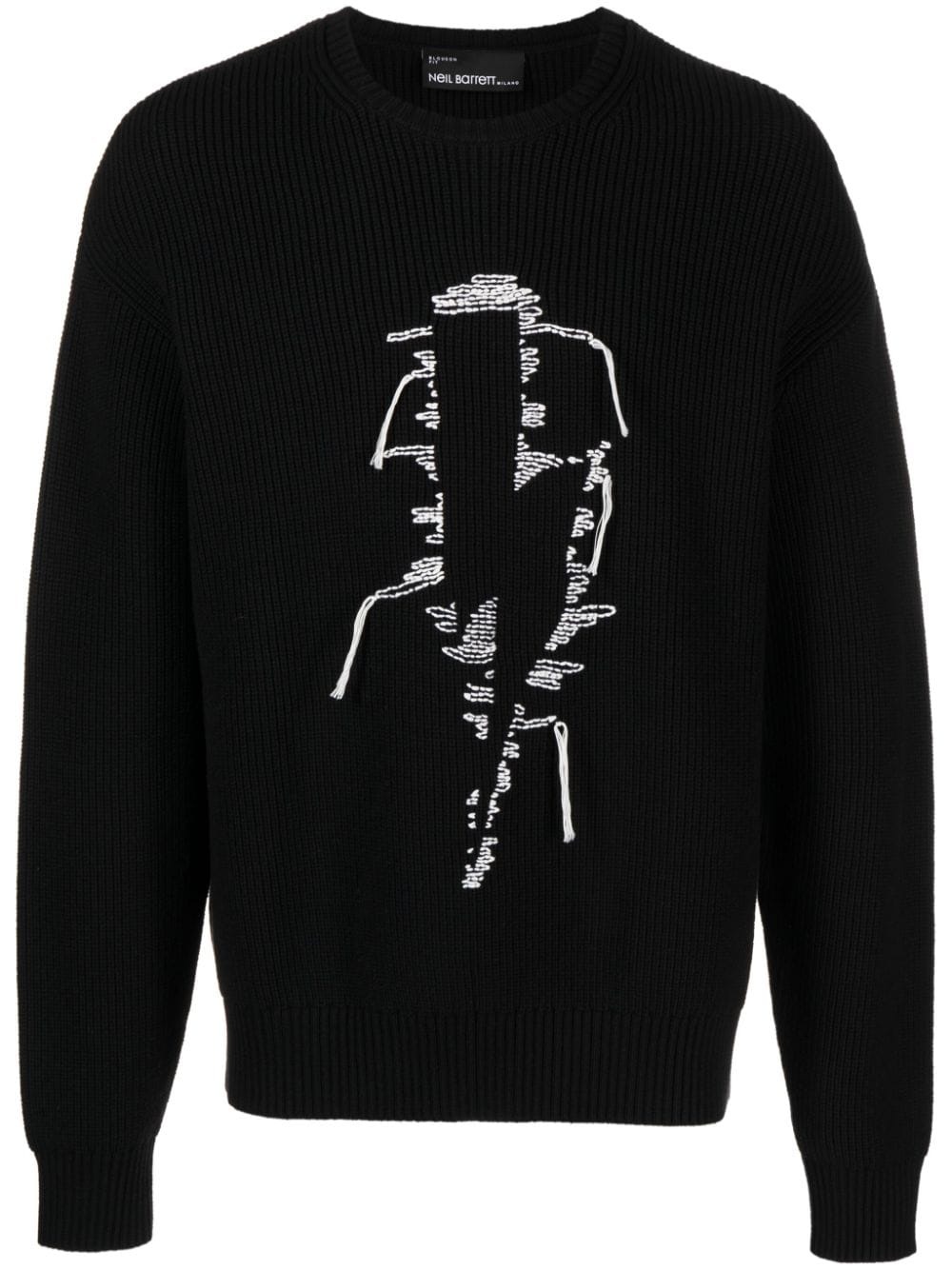bolt-motif cotton-blend jumper - 2