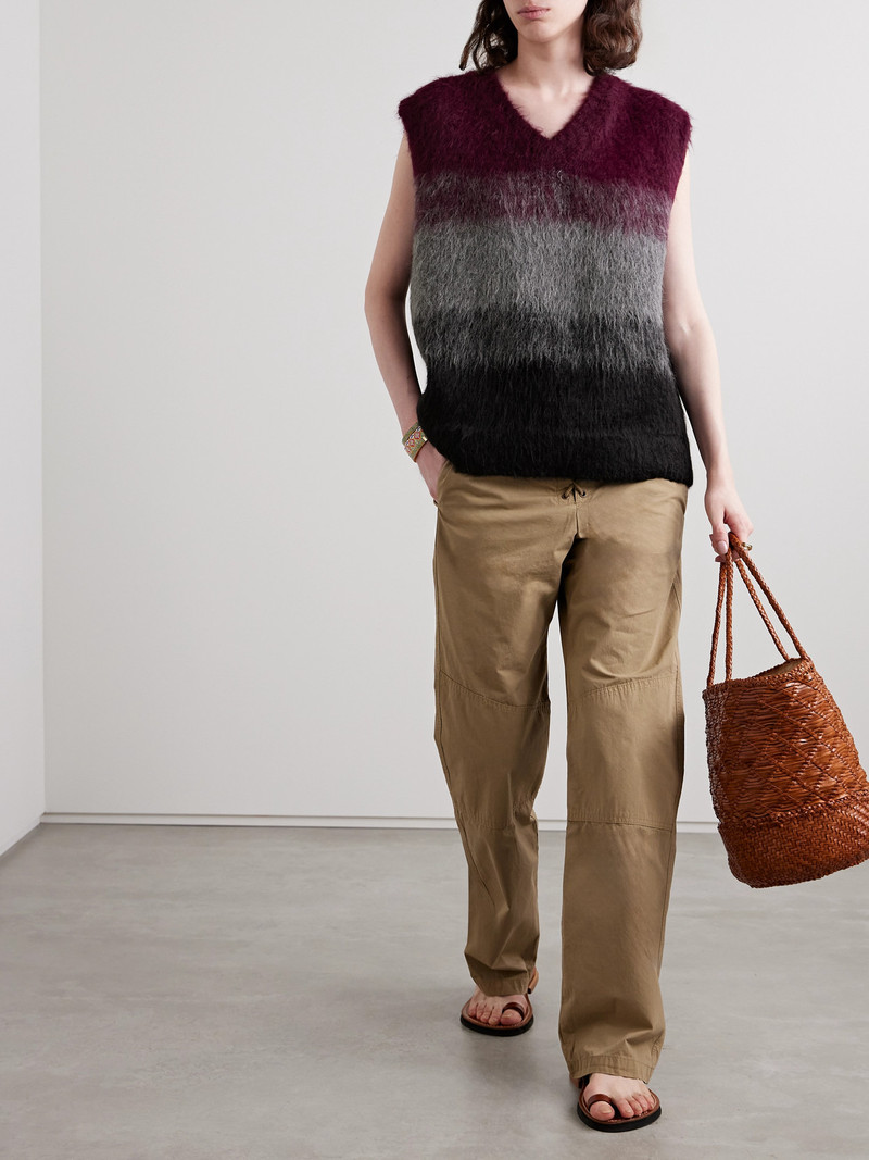 The Elder Statesman Thistle Ombré Brushed Alpaca-blend Vest outlook